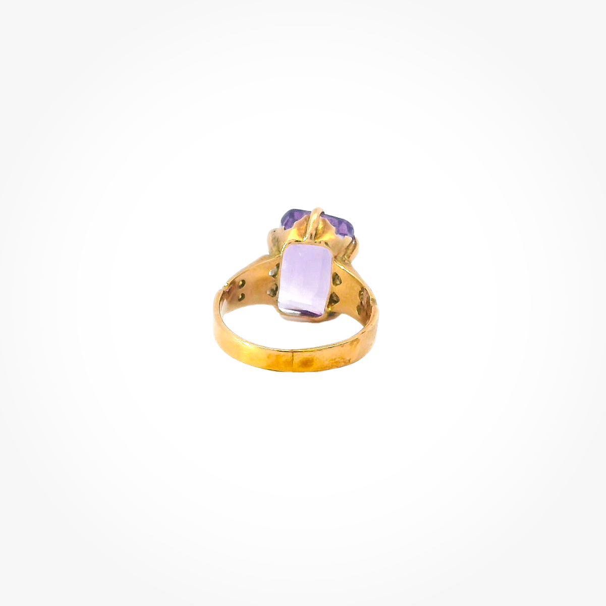 Vintage 14K Rose Gold Amethyst Ring