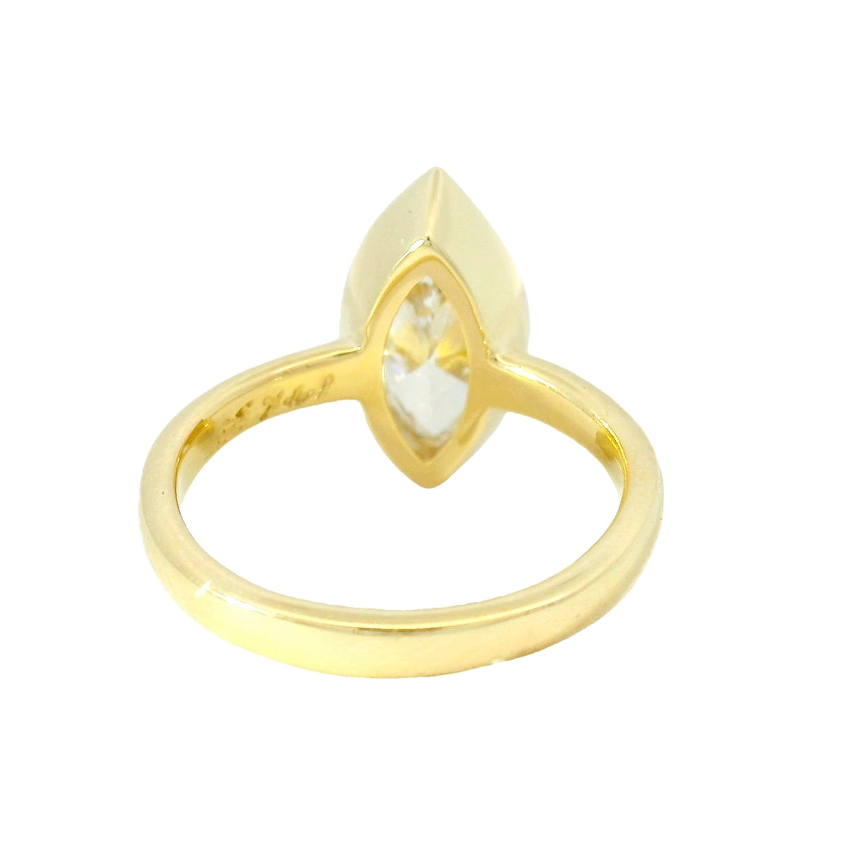 Custom Marquise Bezel Engagement Ring