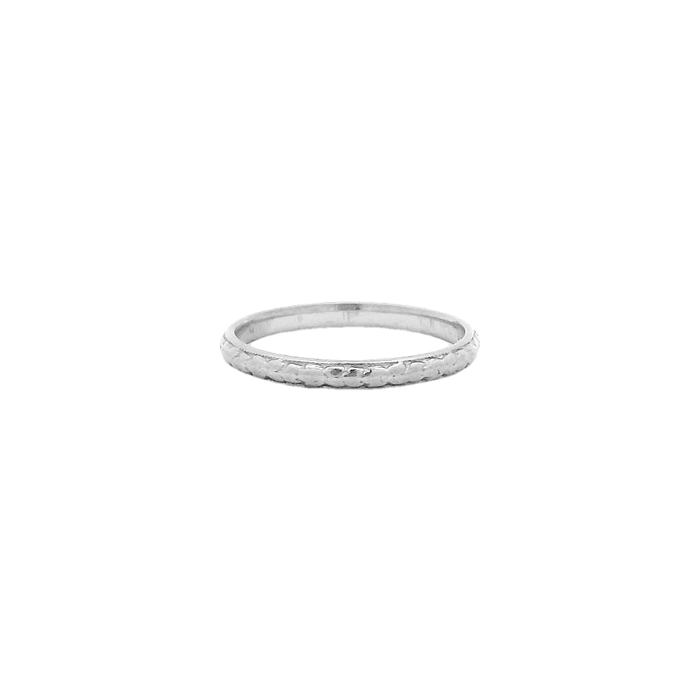 Vintage Platinum Wedding Band