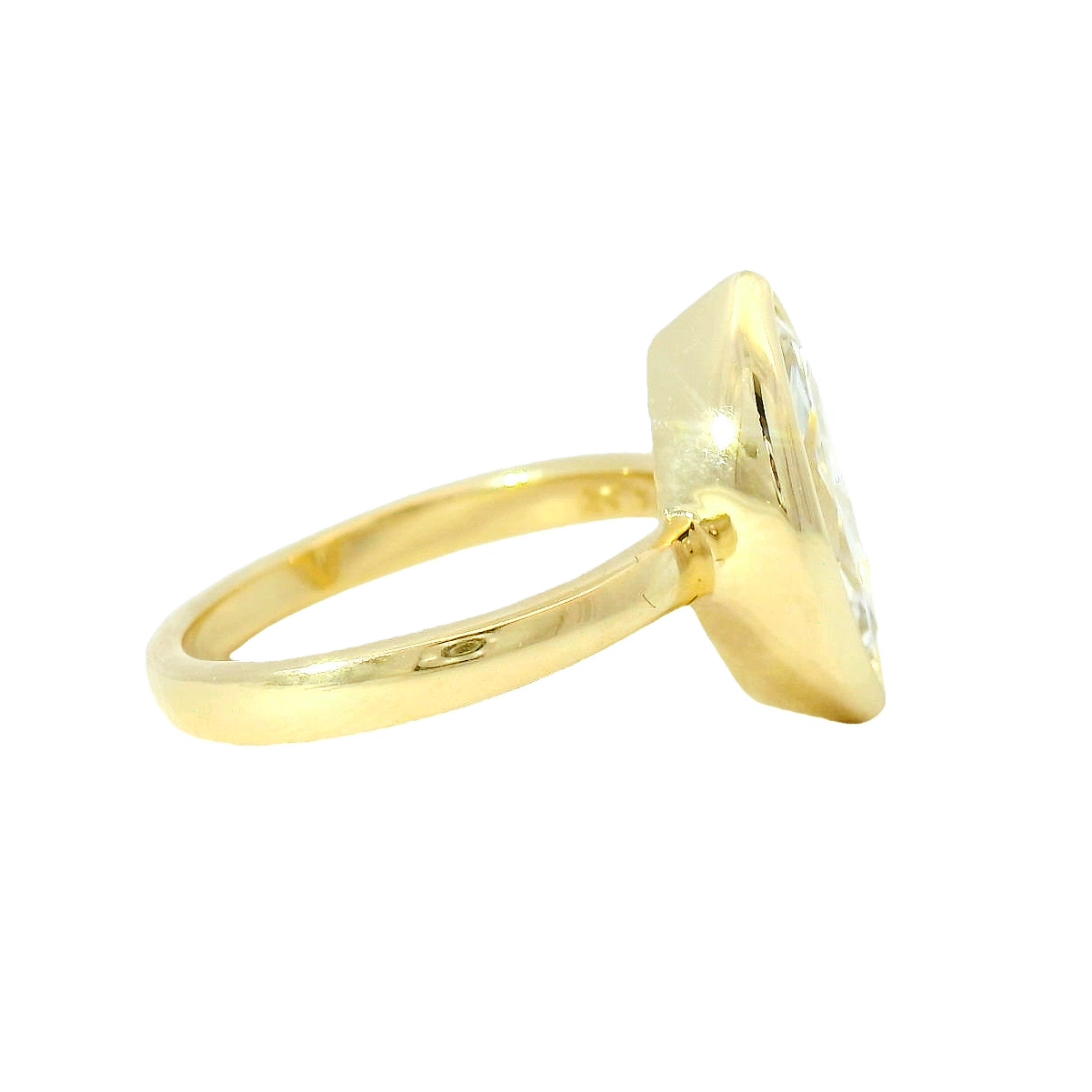 Custom Marquise Bezel Engagement Ring