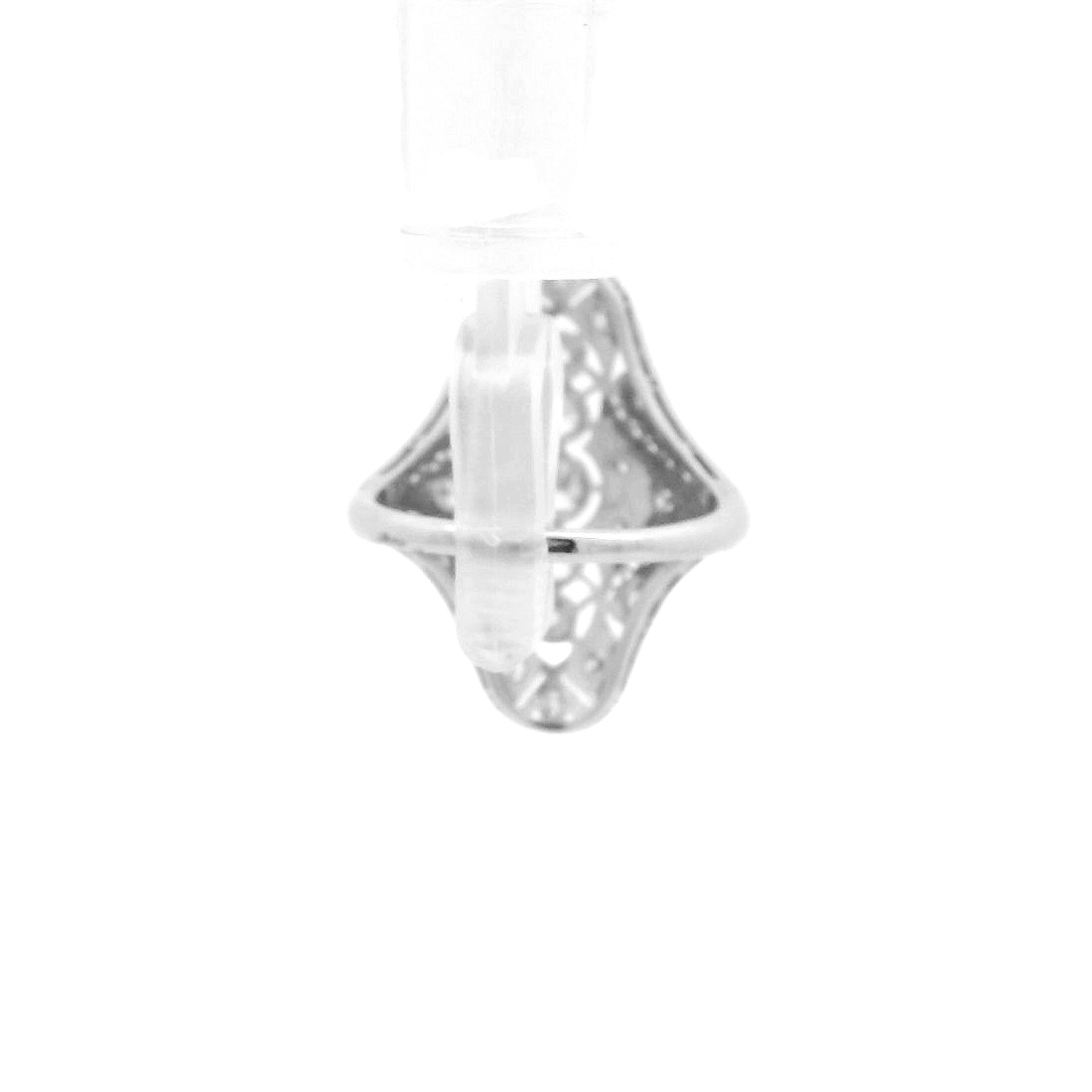 Vintage Platinum Filigree Fashion Ring