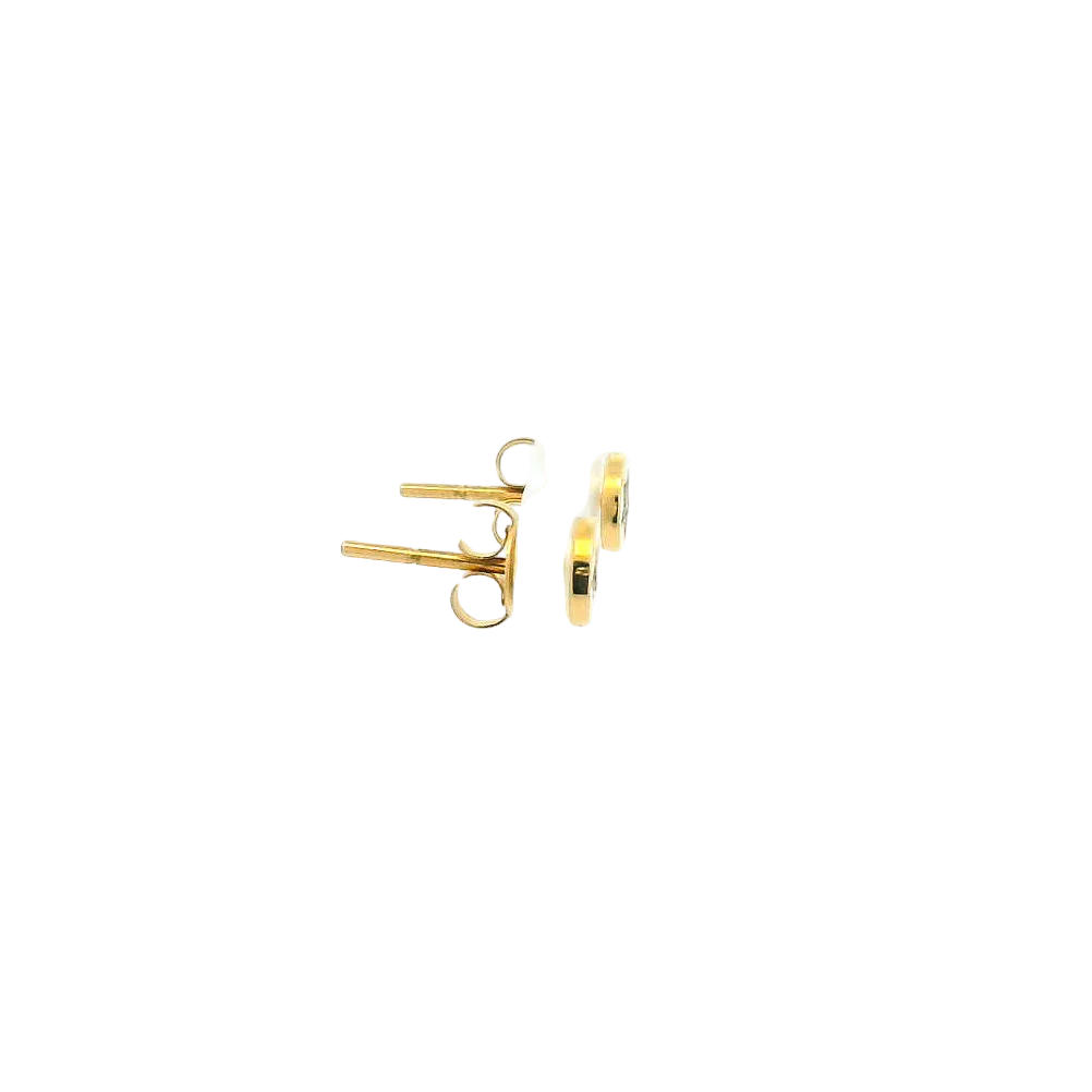 14KYG Star Button Earrings