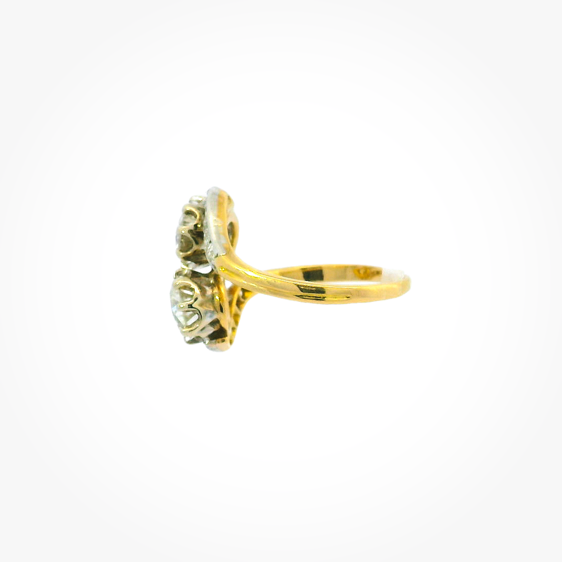Vintage 18KYG & Platinum Diamond Ring