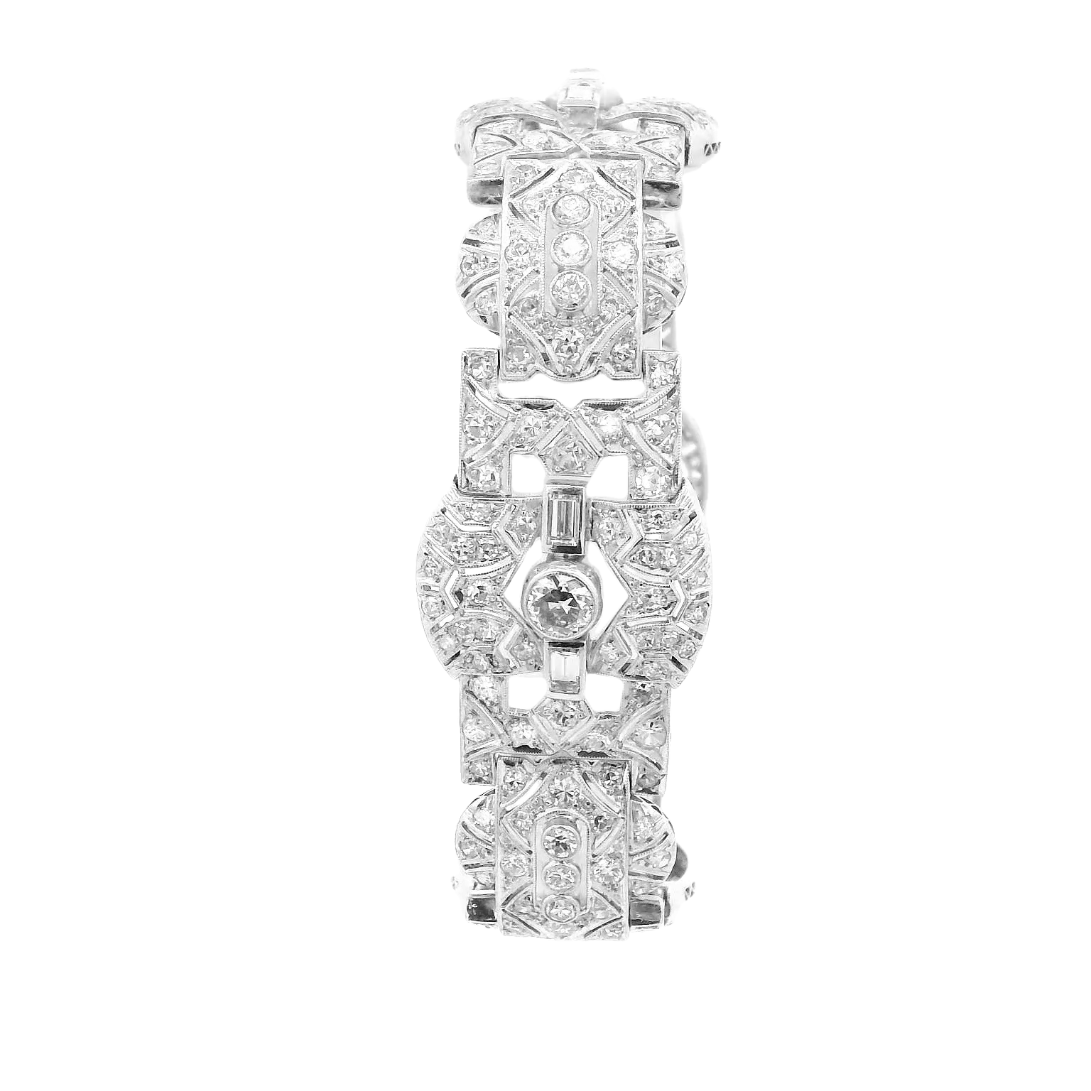 Vintage Plat Diamond Bracelet
