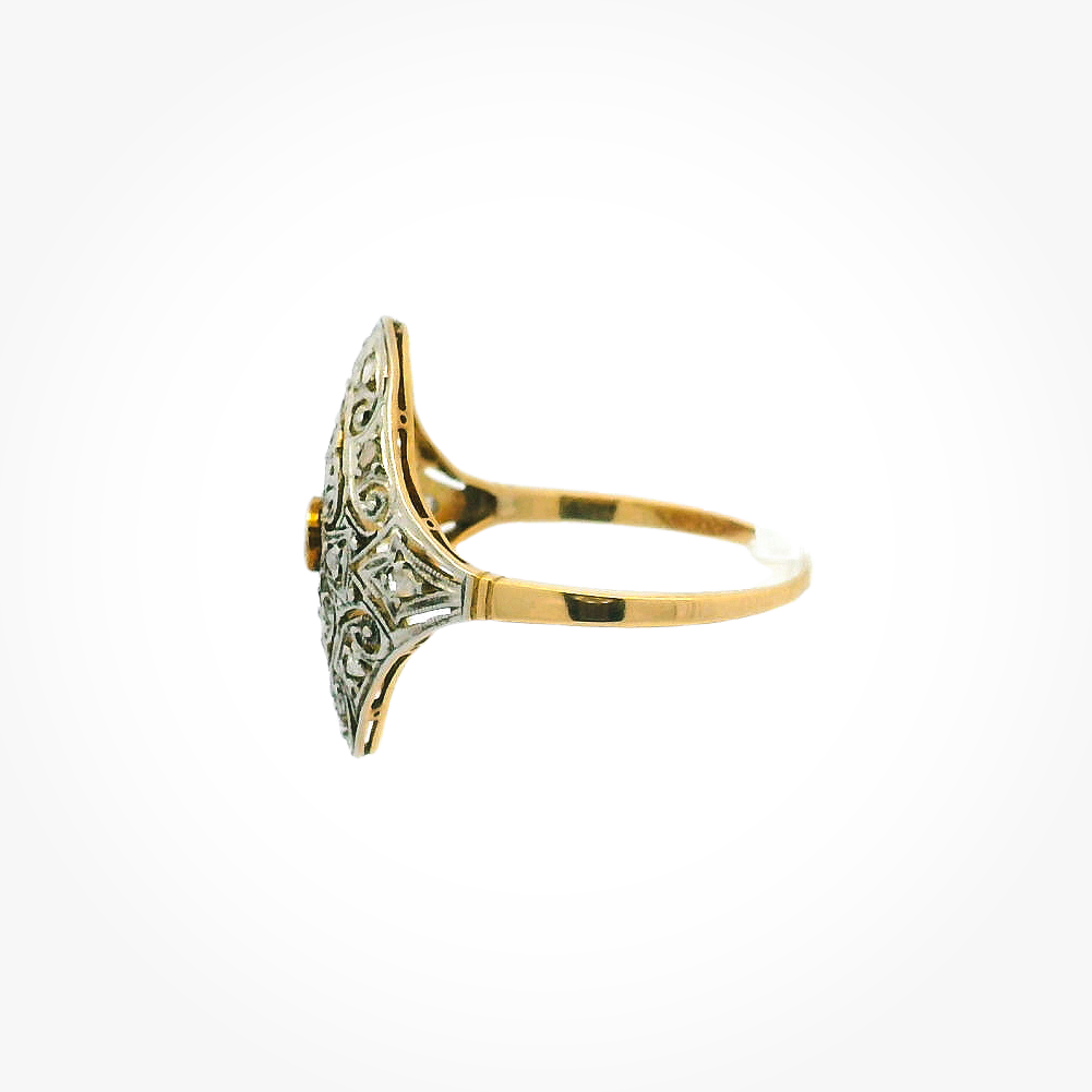 Vintage 18KYG and Platinum Fashion Ring