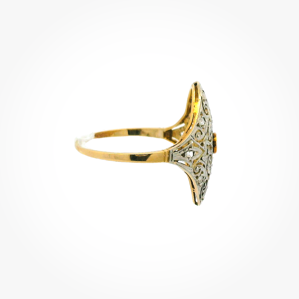 Vintage 18KYG and Platinum Fashion Ring