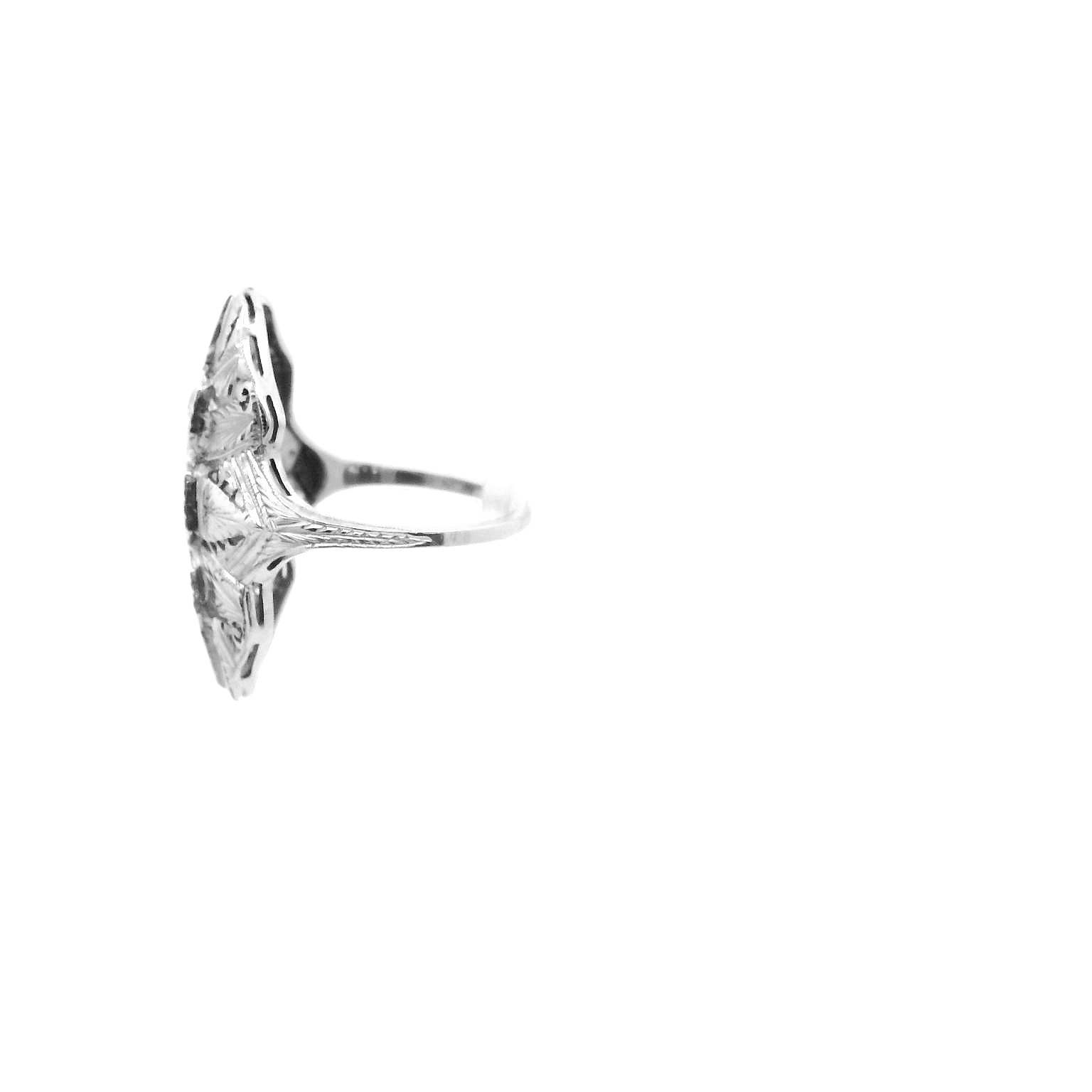 Vintage 18KWG Fashion Ring