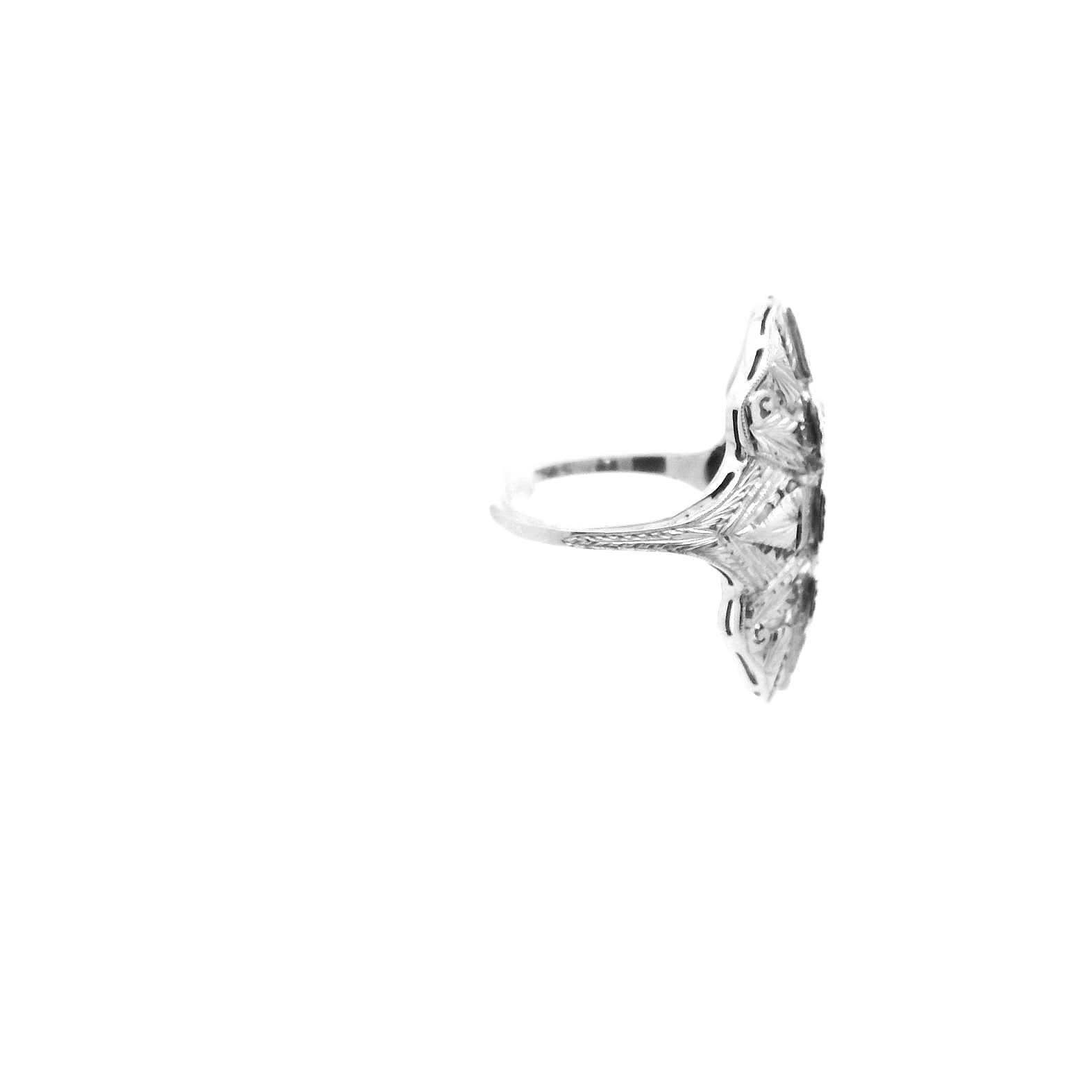 Vintage 18KWG Fashion Ring
