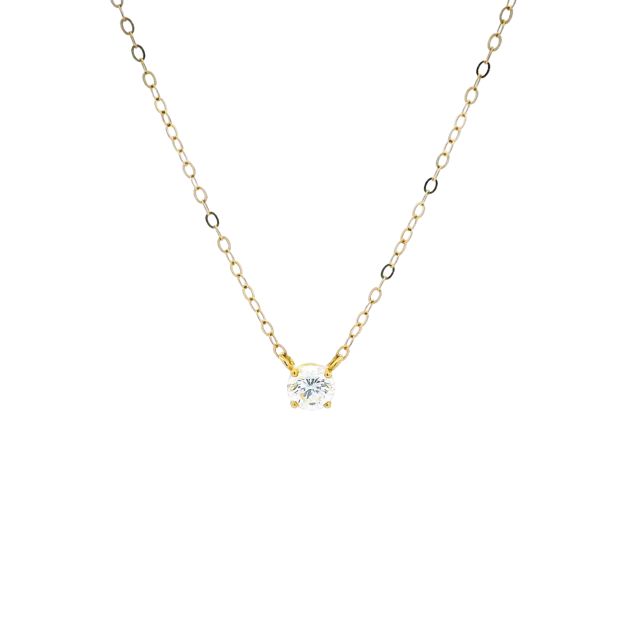 14KYG Diamond Solitaire Necklace