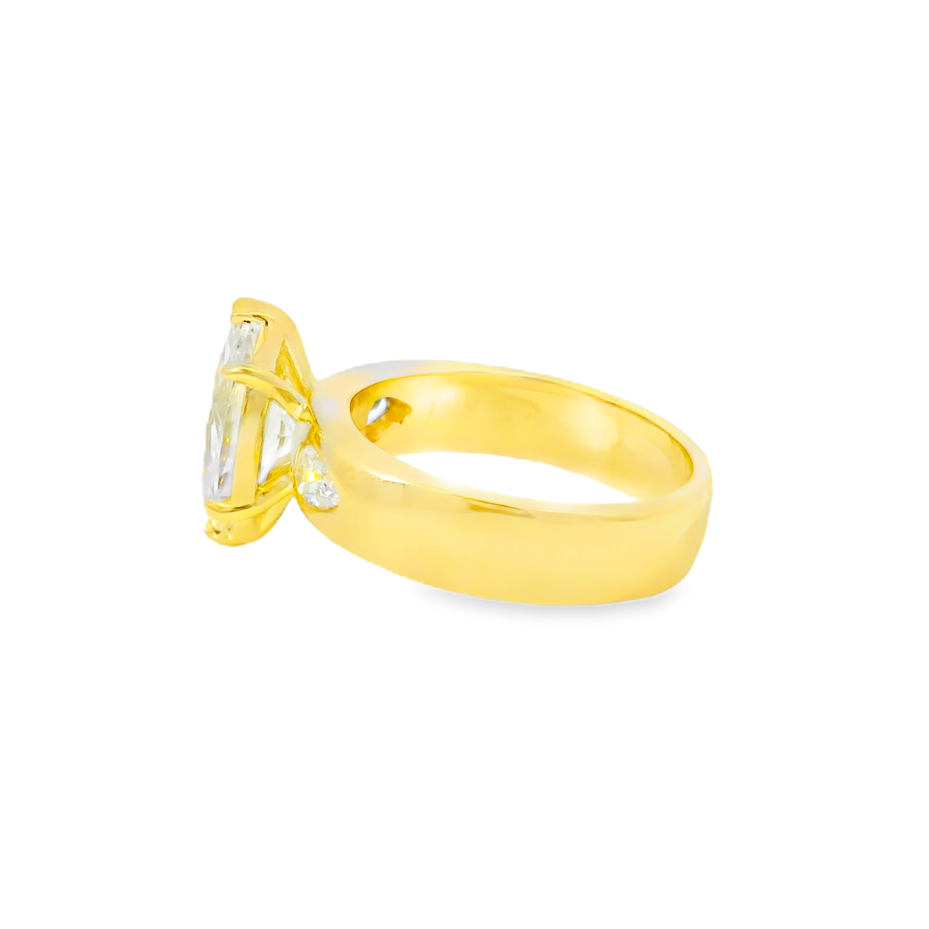 Gold Marquise Wedding Band