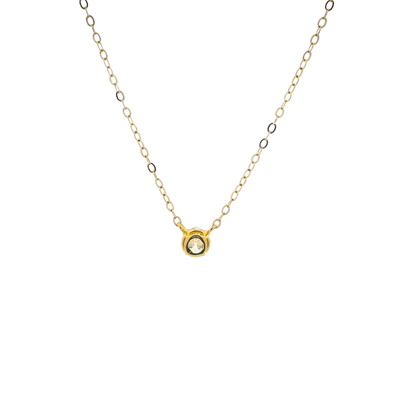 14KYG Diamond Solitaire Necklace