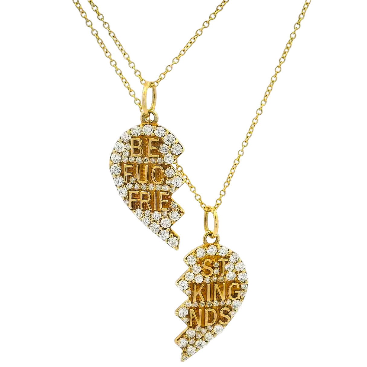 14KYG Diamond BFF Necklaces