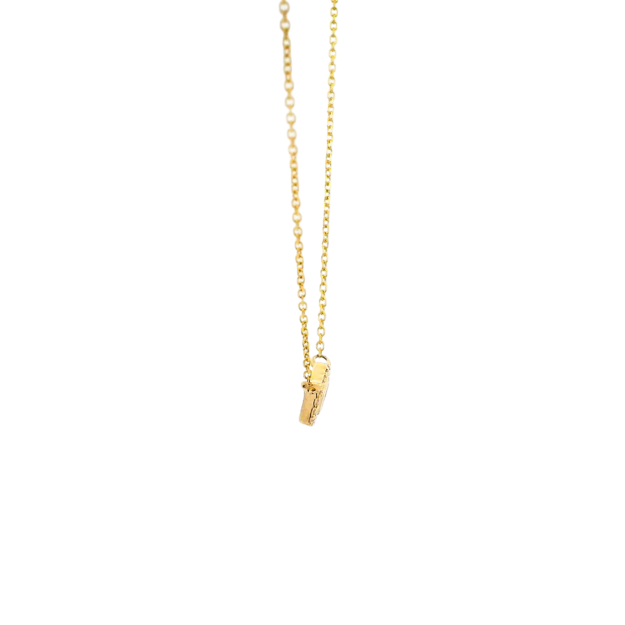 14KYG Fantasy Cut Sapphire & Diamond Necklace