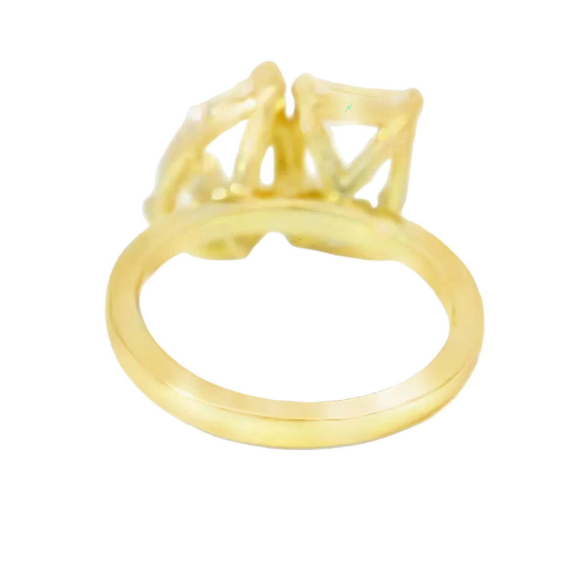 Yellow Gold Ring with Emerald Cut Diamond