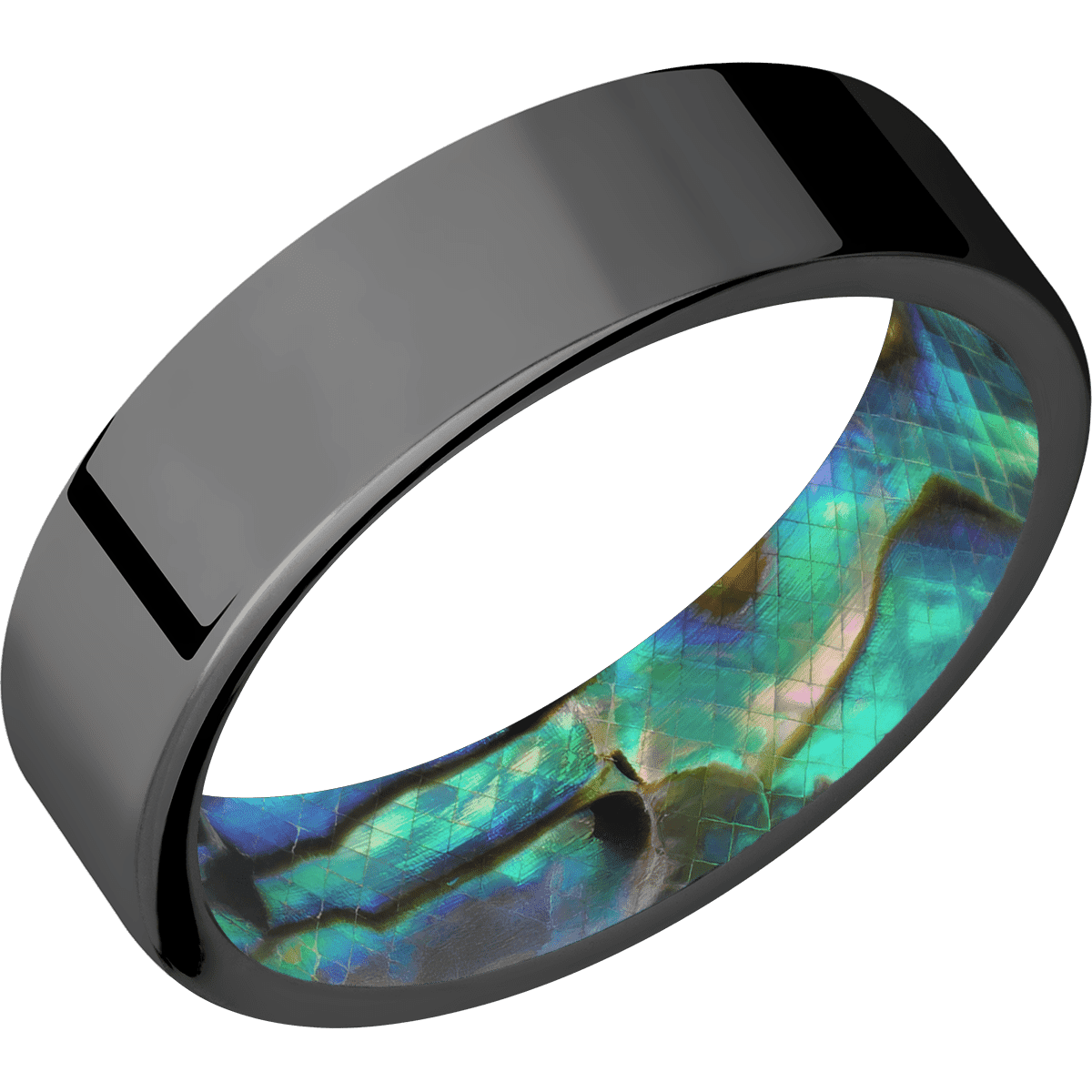 Zirconium + Polish Finish + Abalone
