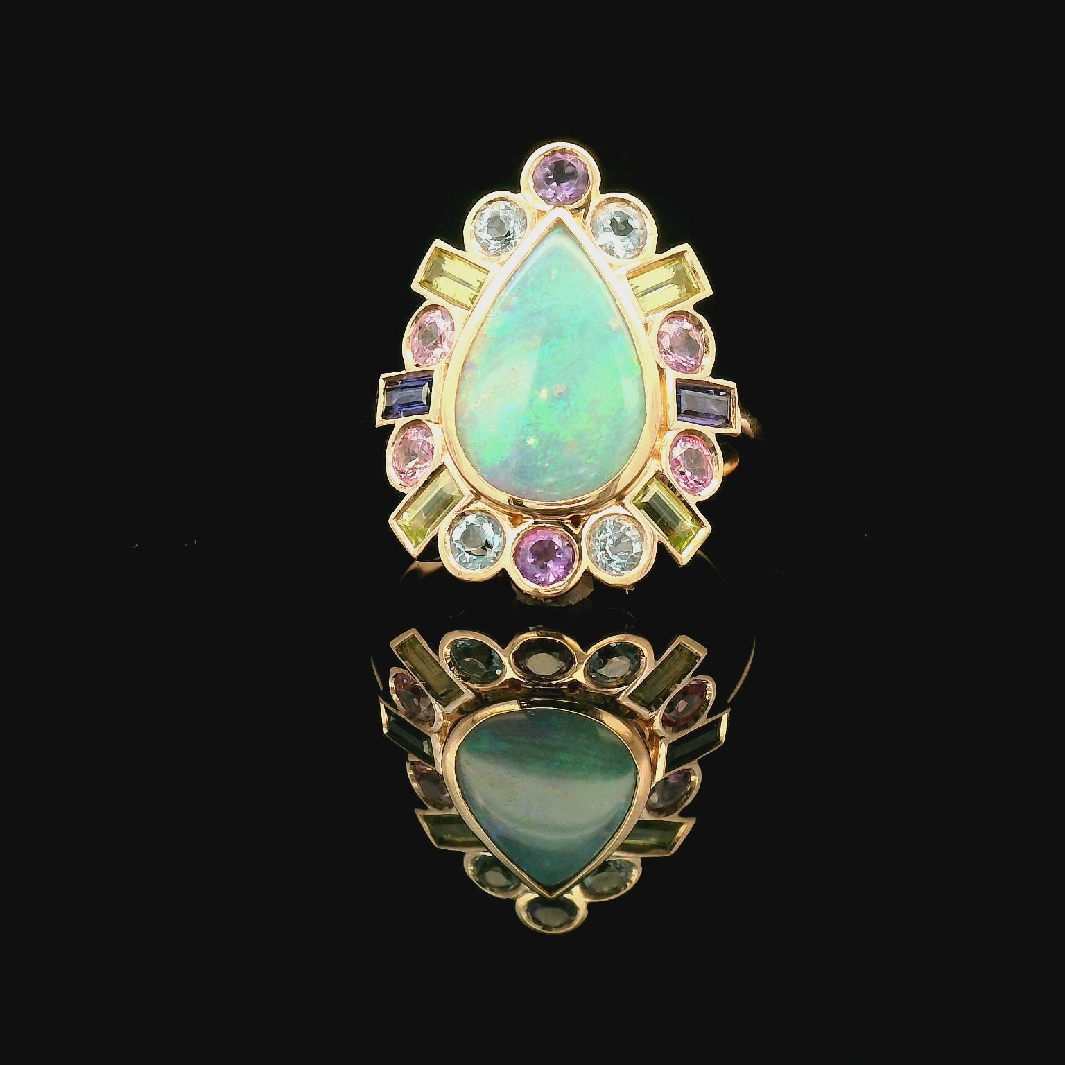 Stunning Opal and Gemstone Ring