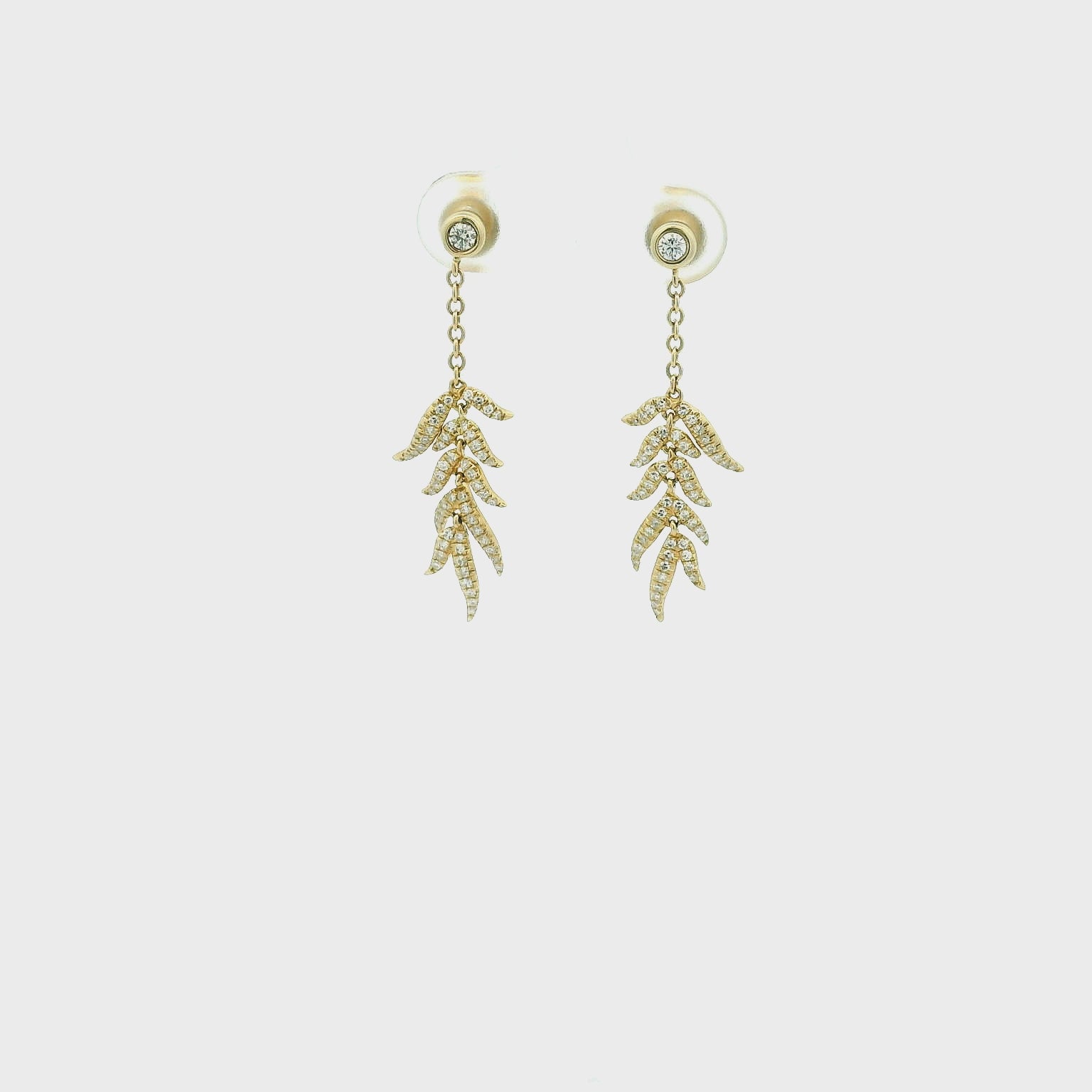14KYG Diamond Drop Earrings