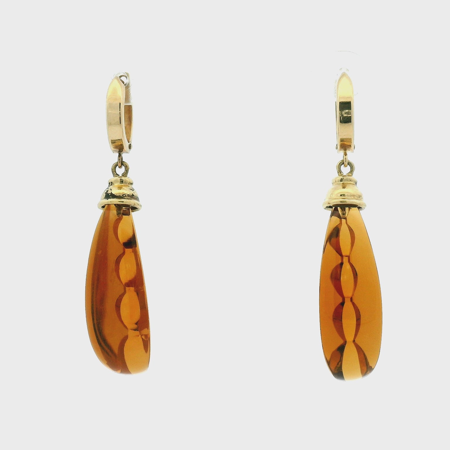 Elegant Amber Drop Earrings