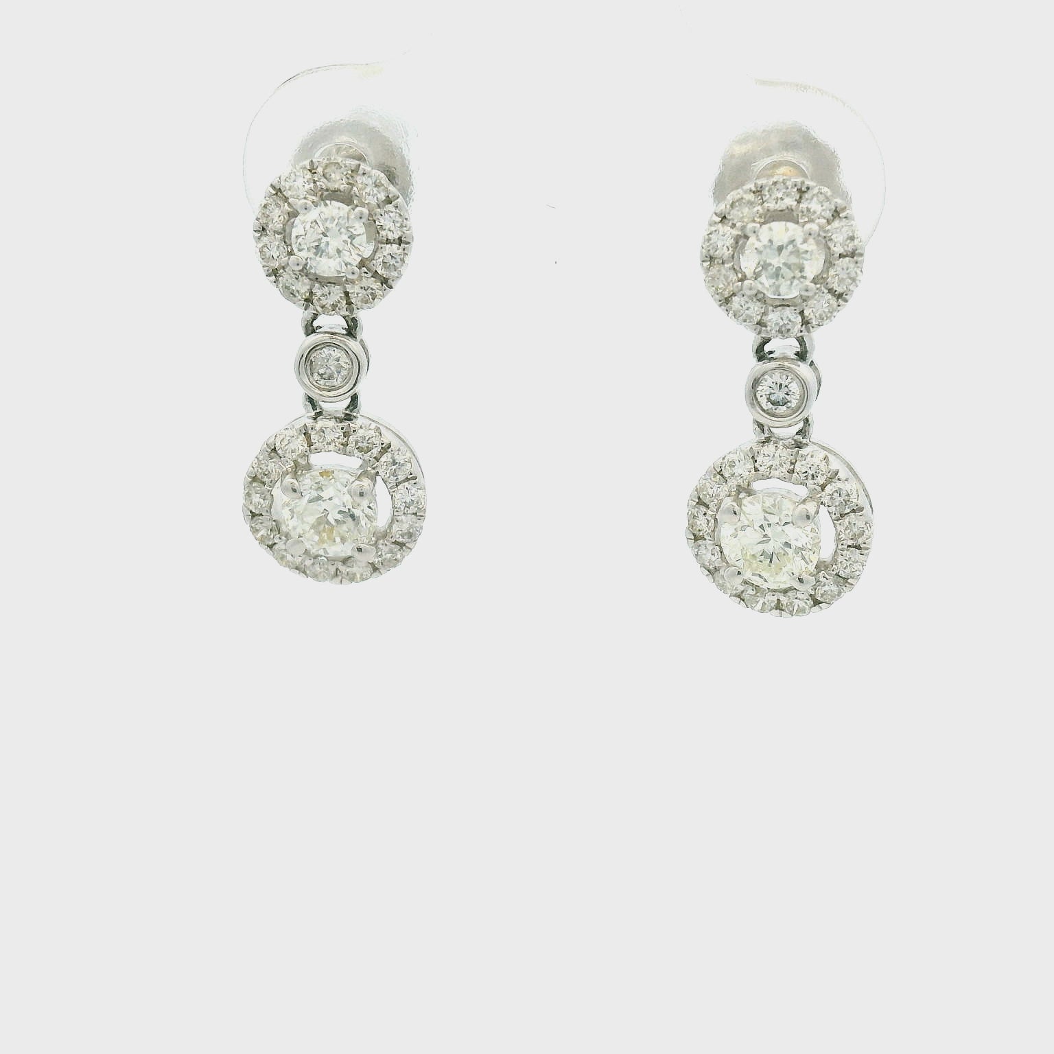14KWG Diamond Earrings