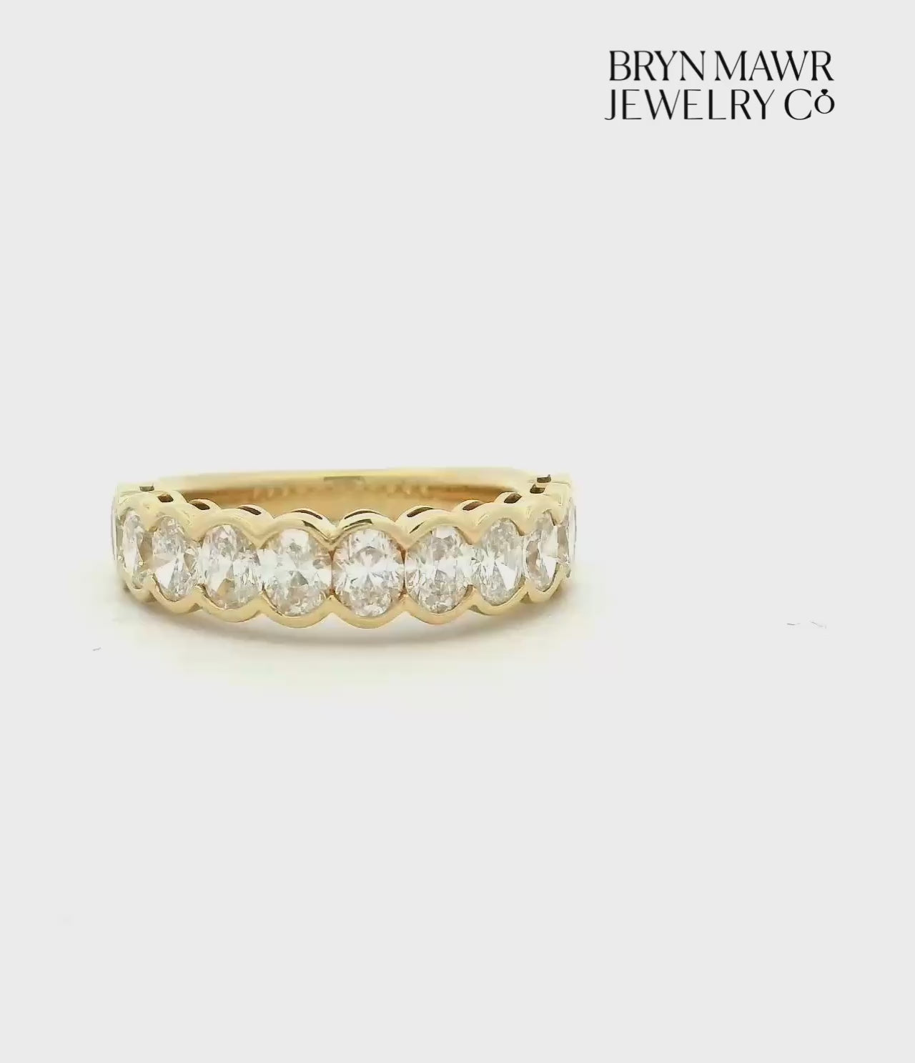 Oval Diamond Wedding Band