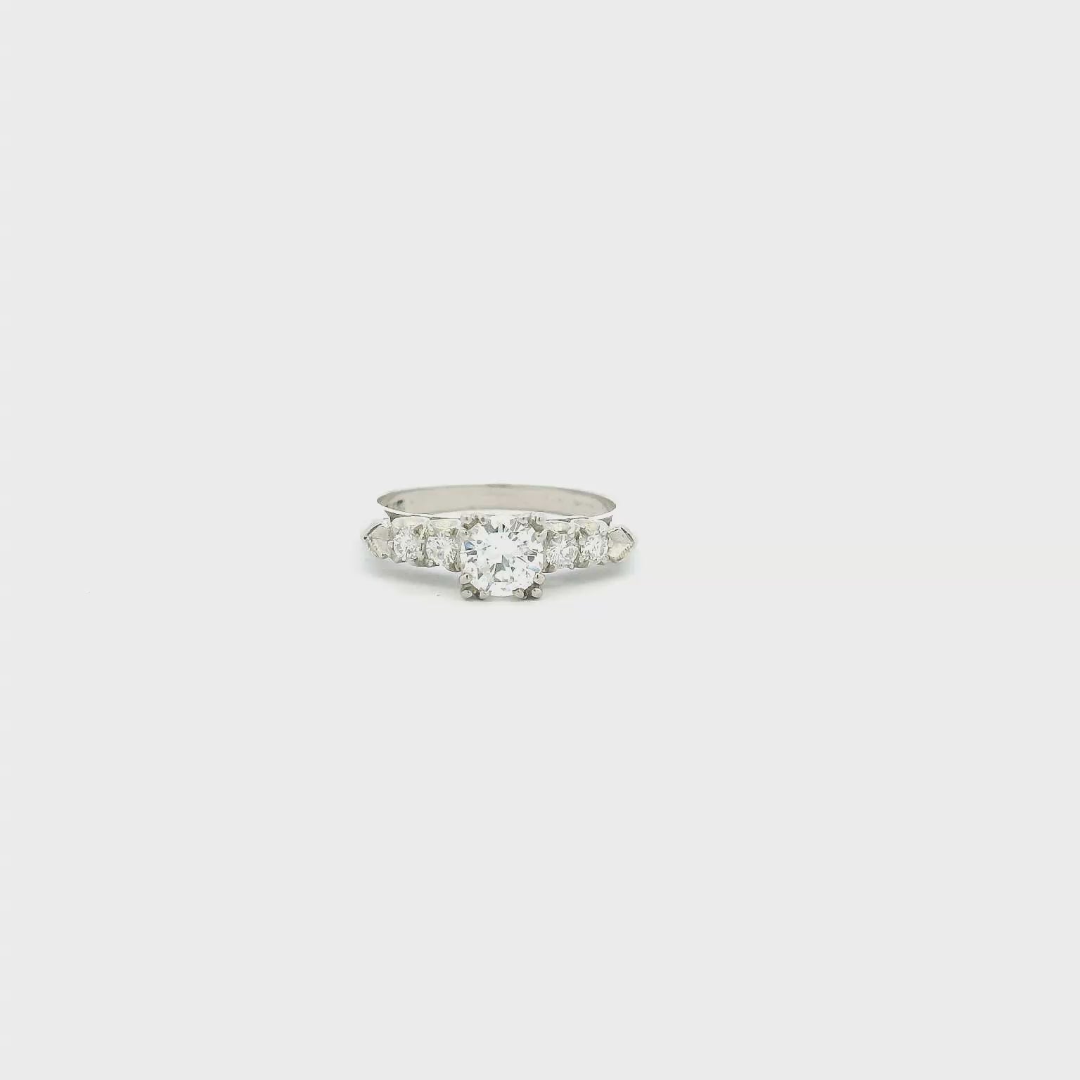 Vintage Platinum Engagement Ring