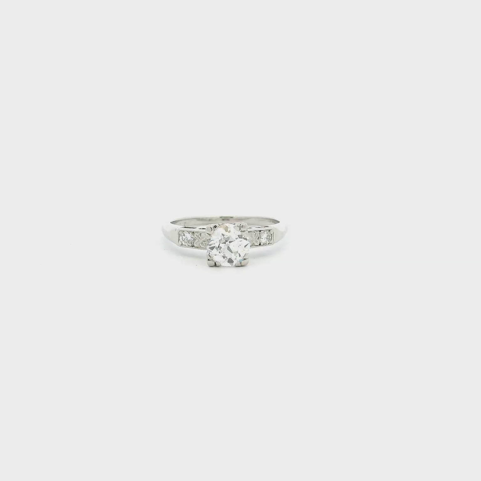 Vintage Platinum Engagement Ring