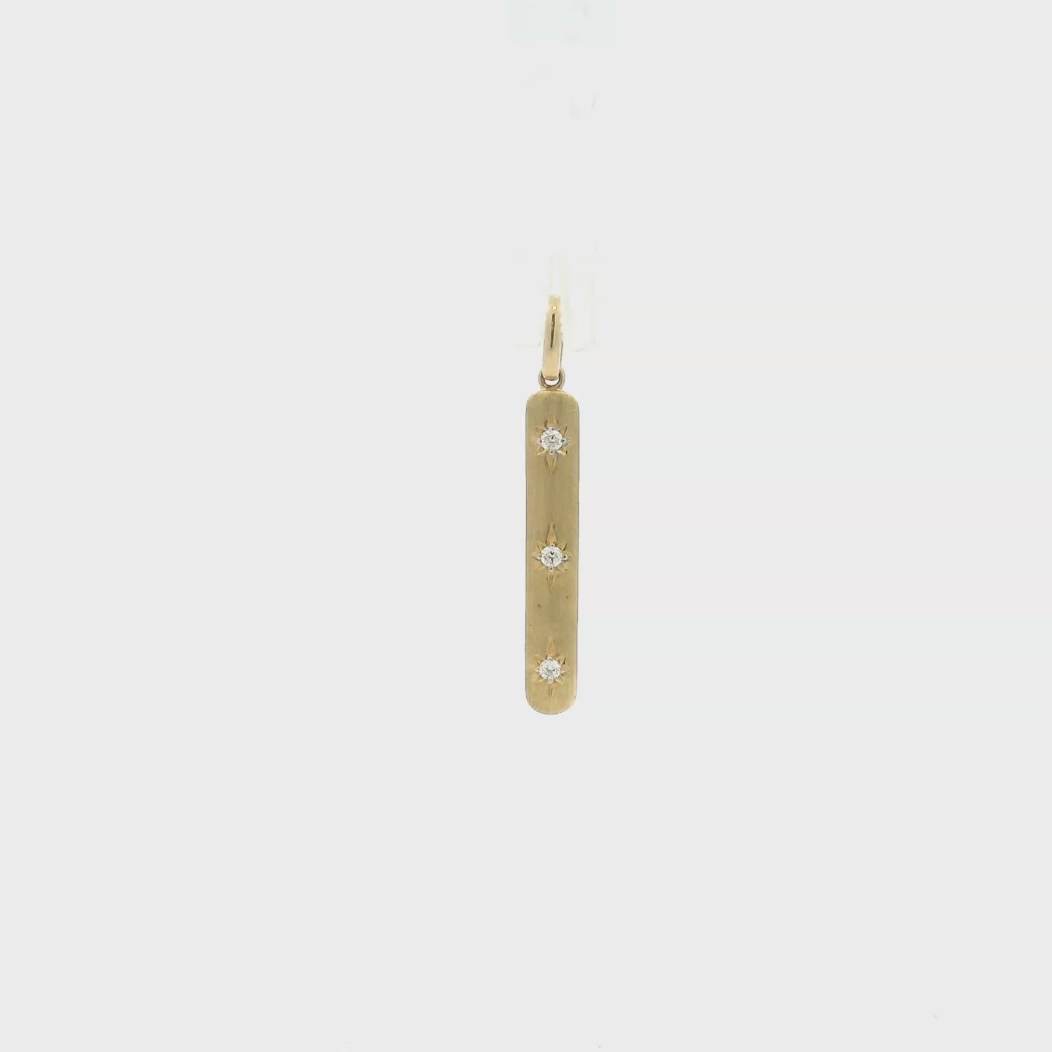 14KYG Satin Bar Pendant