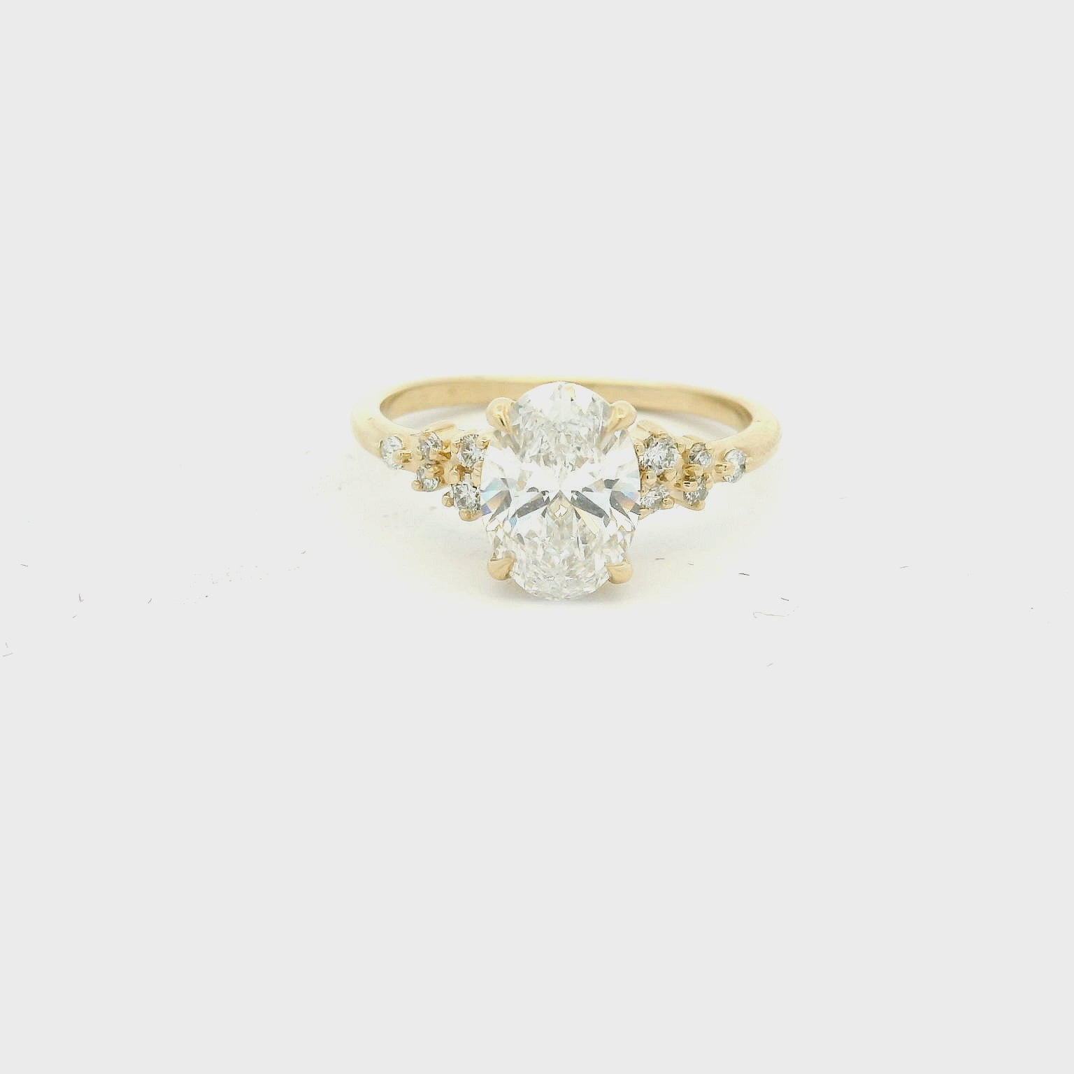 Elegant Oval Diamond Engagement Ring