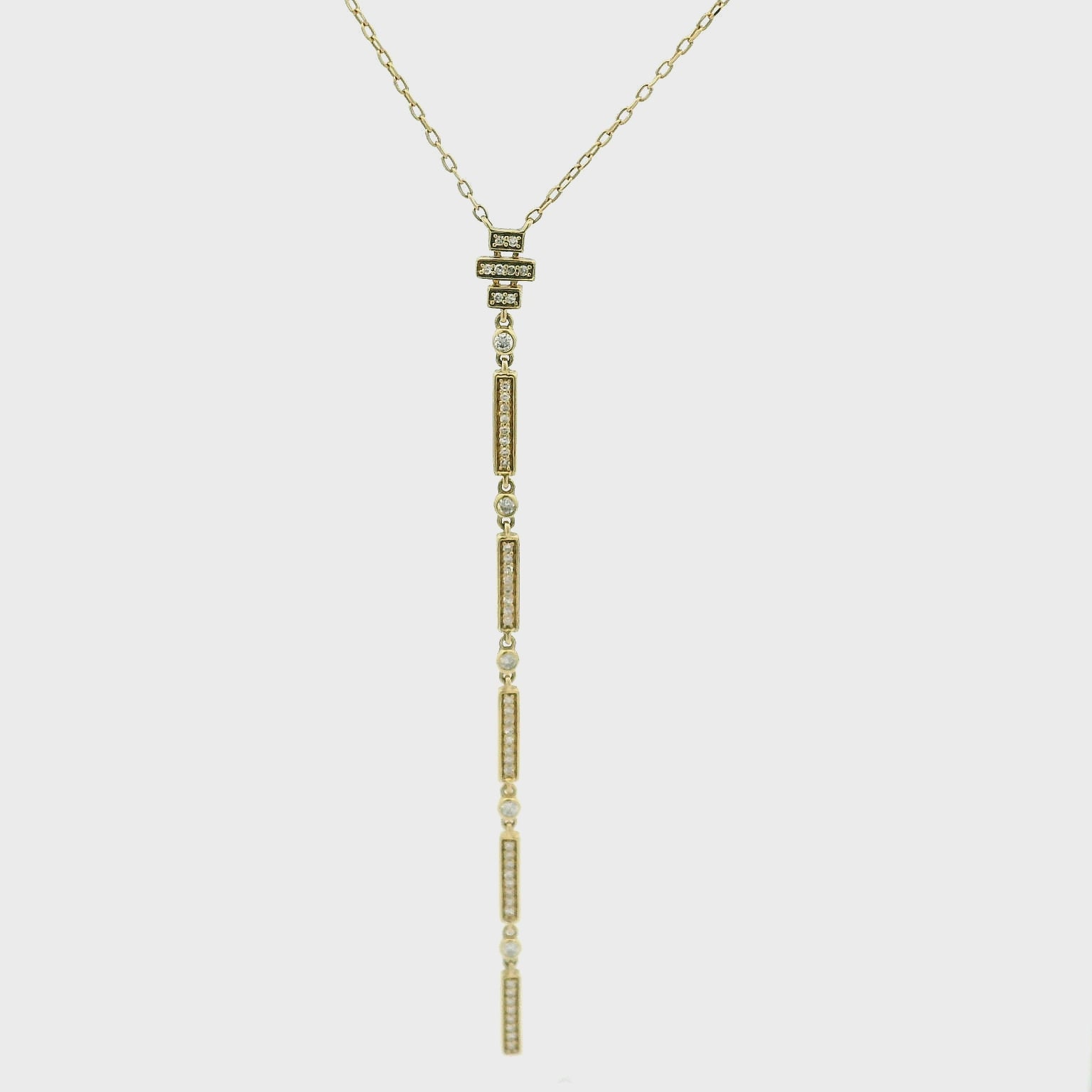 14KYG Lariat Charm Necklace