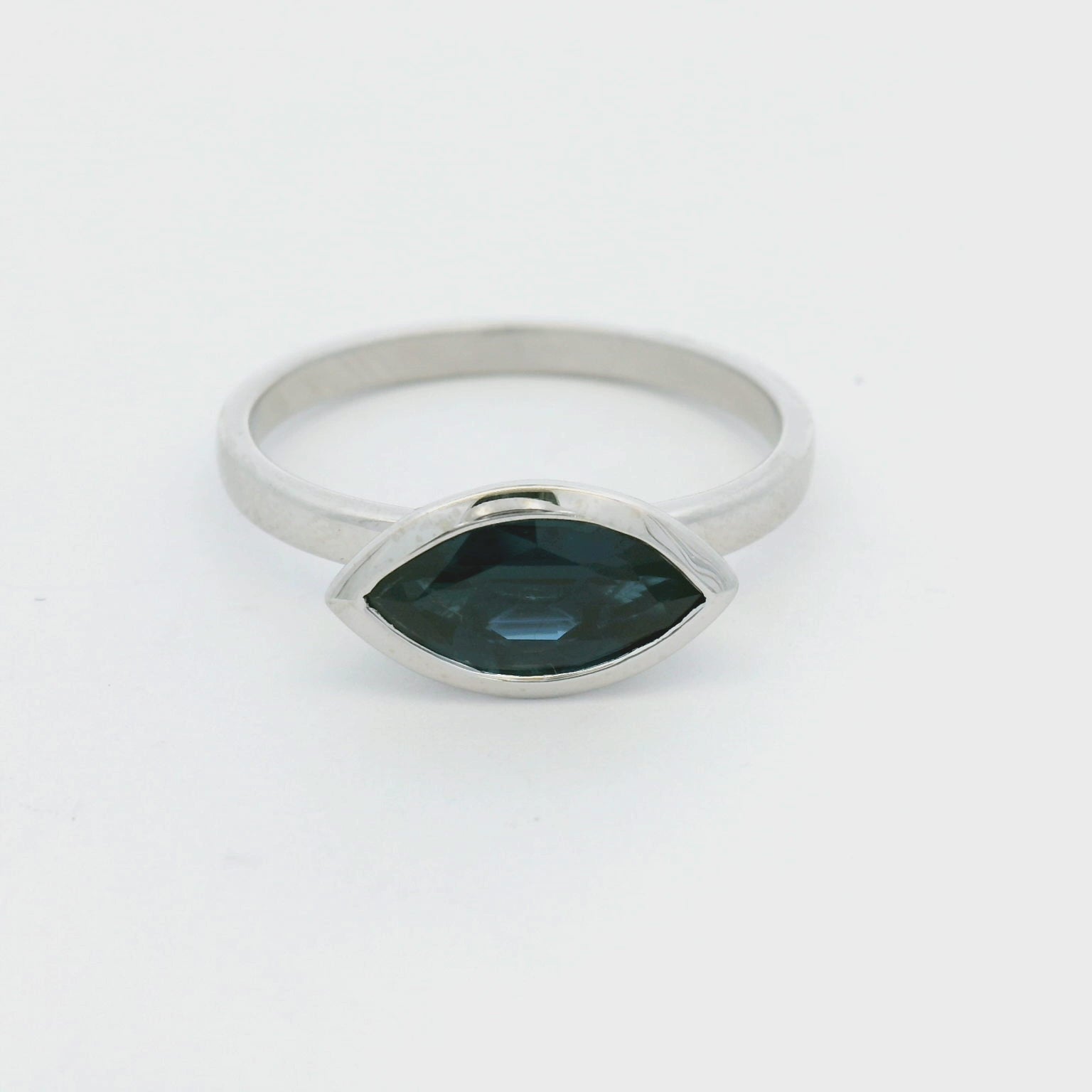 white gold sapphire ring
