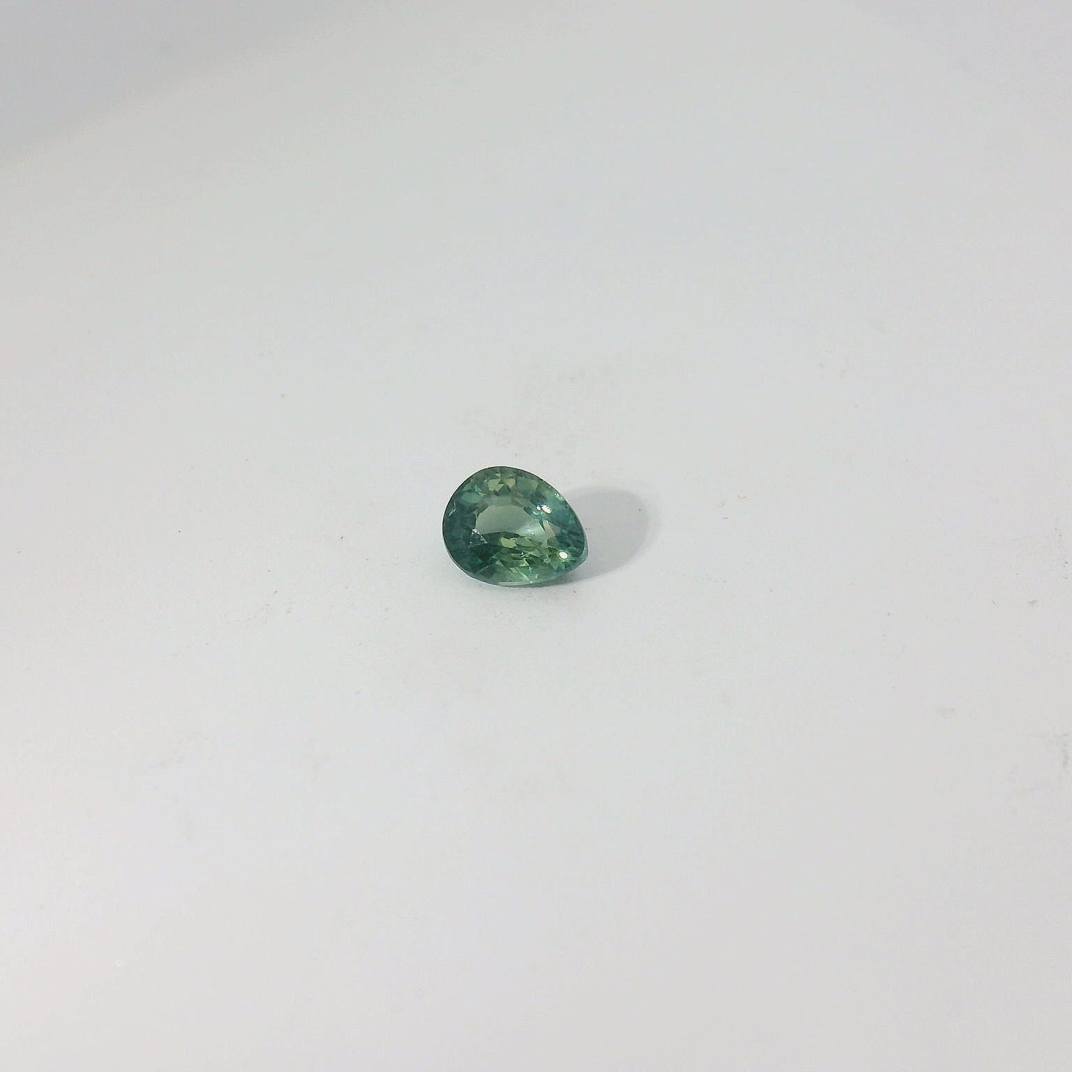 green pear shape sapphire