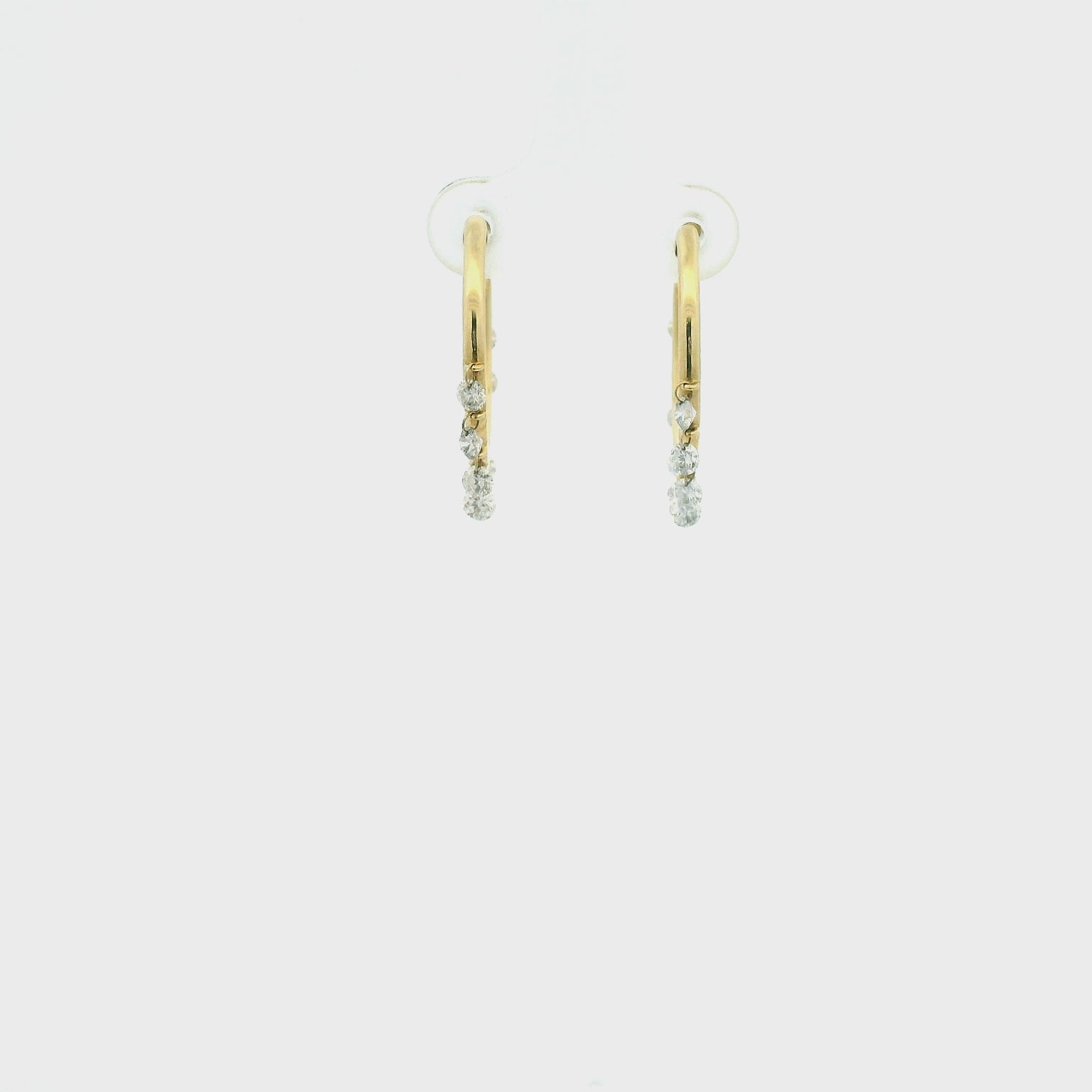18KYG Large Hoop Earrings