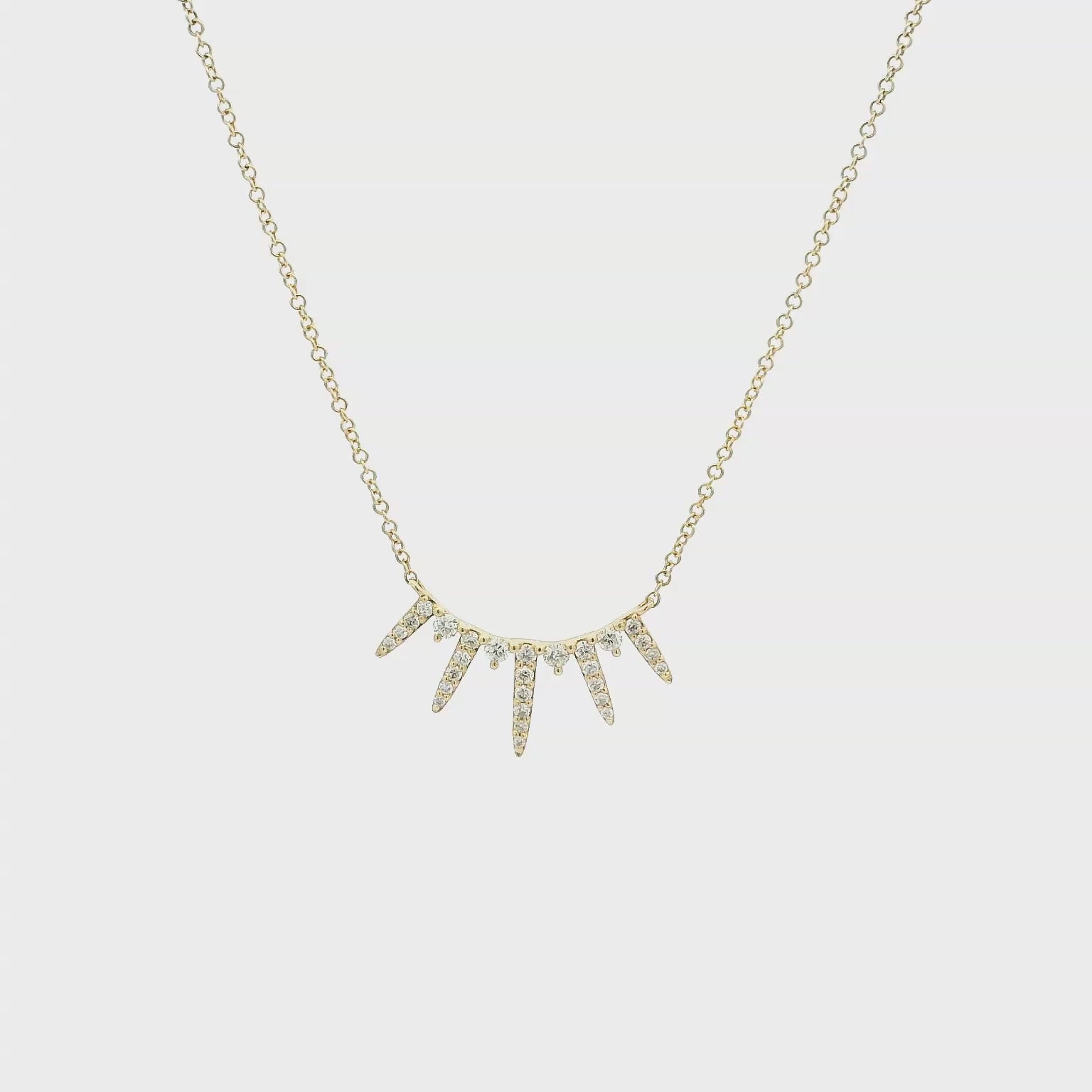 14KYG Diamond Spike Necklace