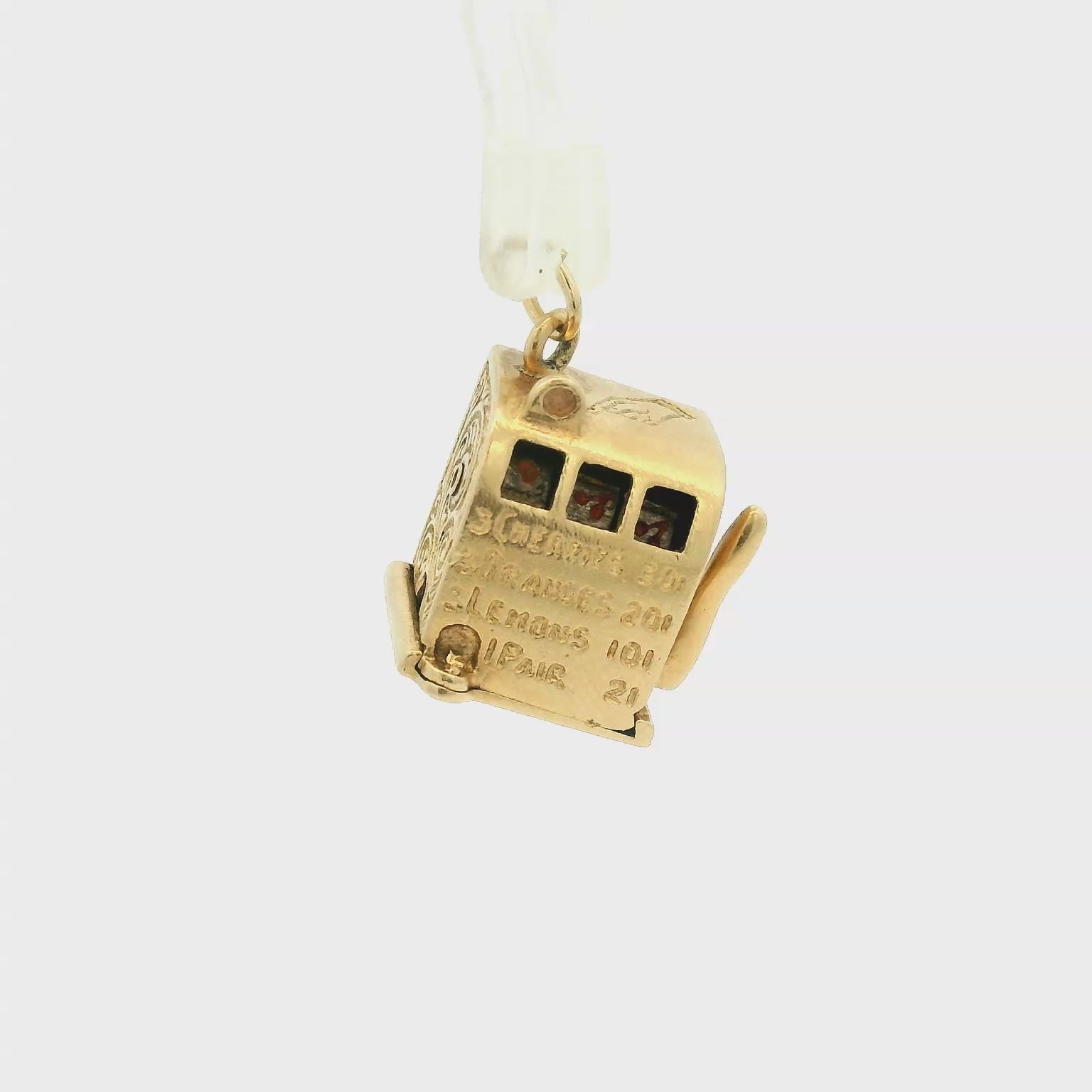 14K Vintage Slot Machine Charm