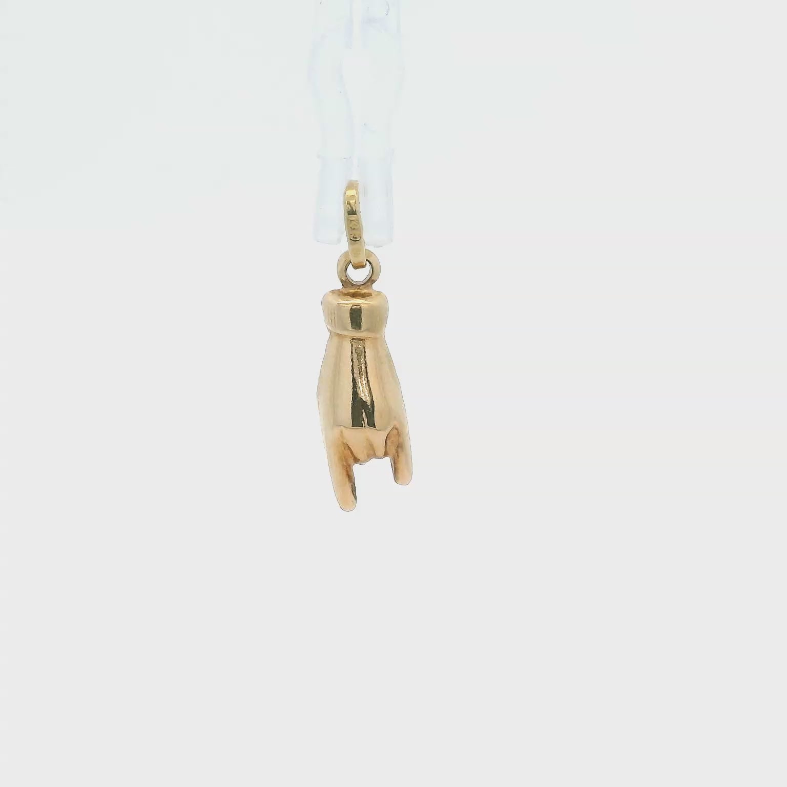 14K Yellow Gold Vintage 1 Hand Charm