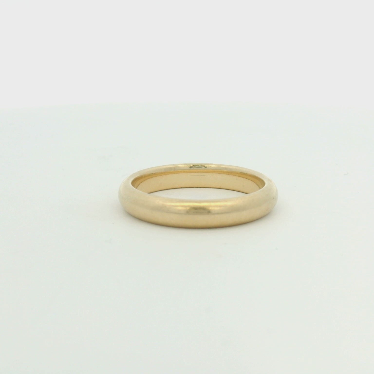 14K Yellow Gold Satin Plain Wedding Band Size 9 MM: 4 DWT: 3.75