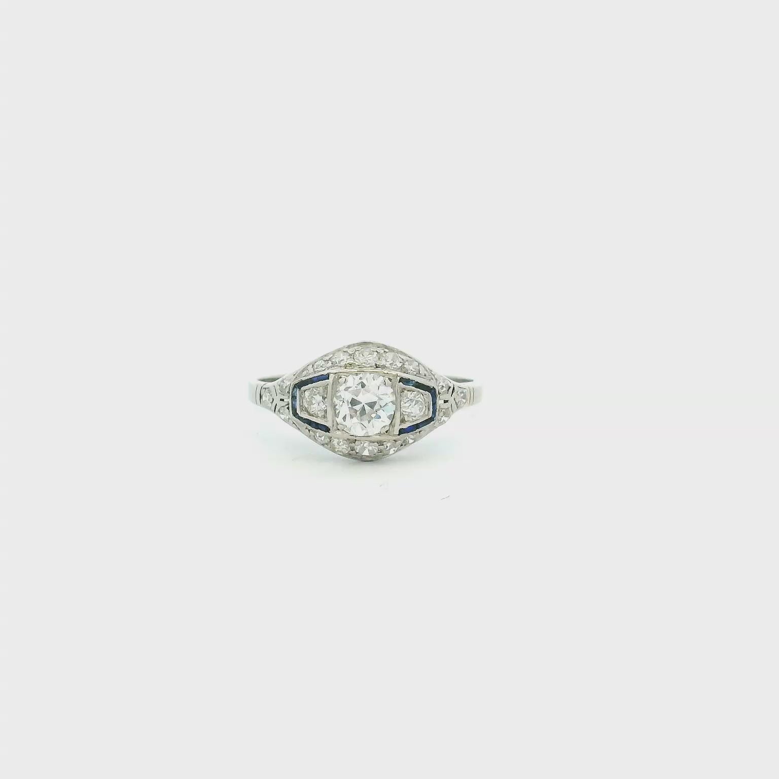 Vintage Platinum Engagement Ring