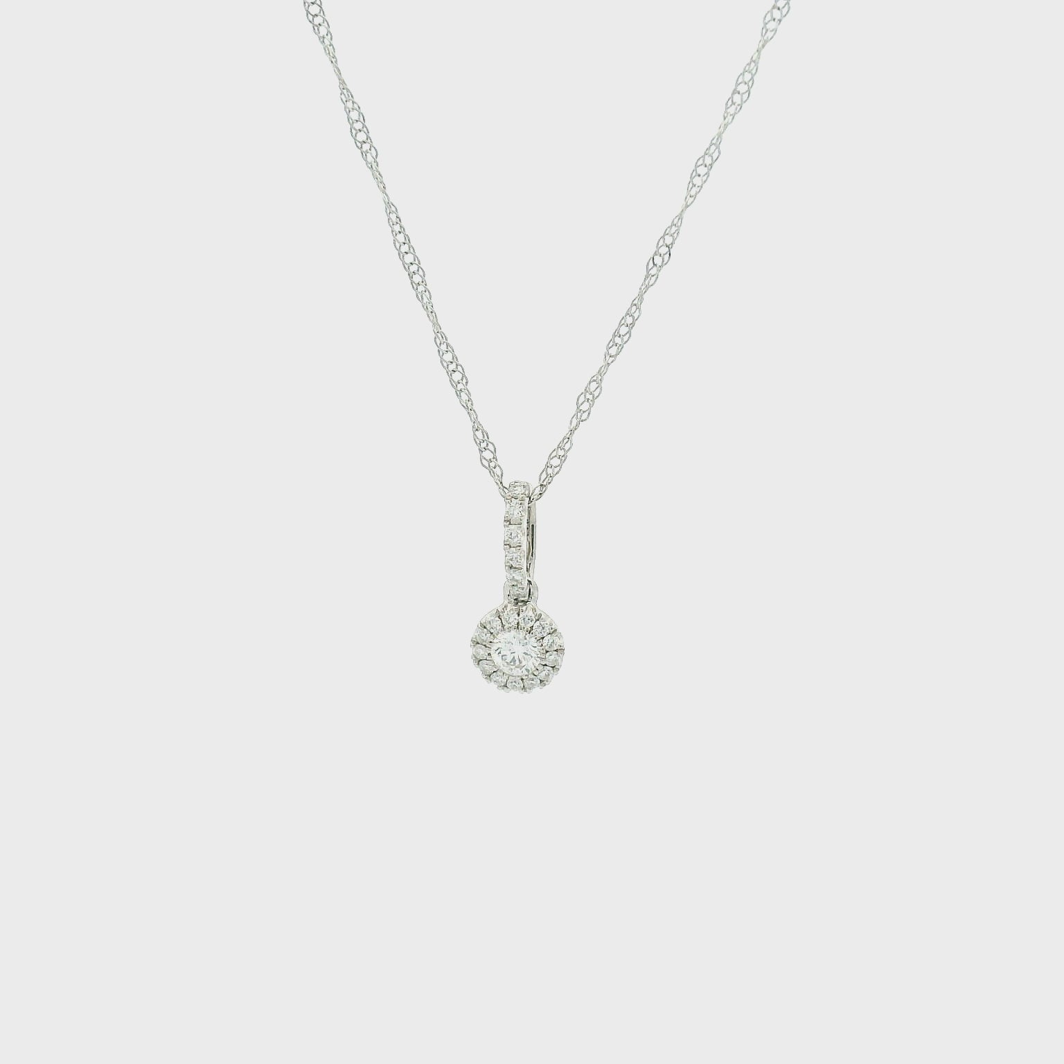 14KWG Diamond Necklace