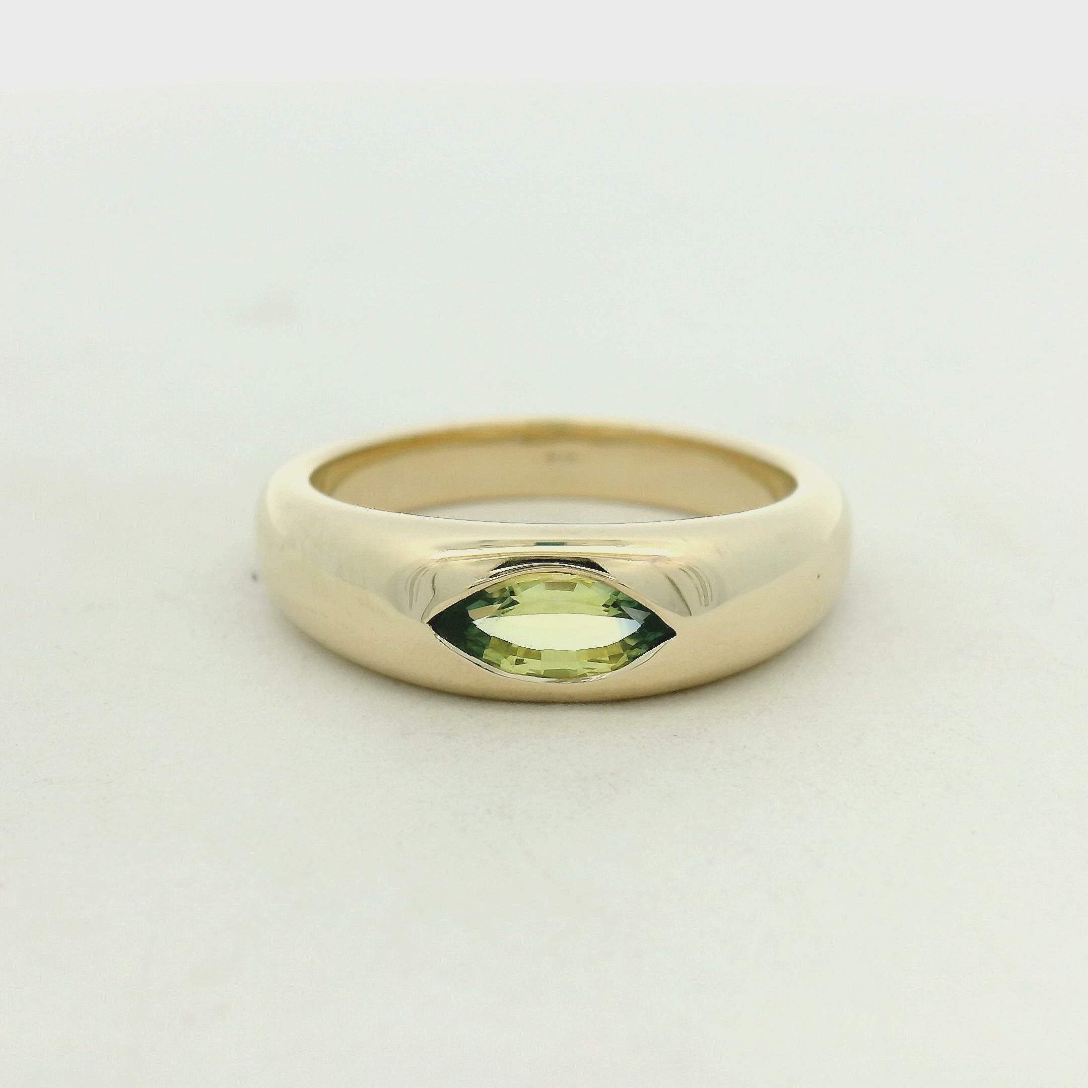 Flush Set Sapphire ring