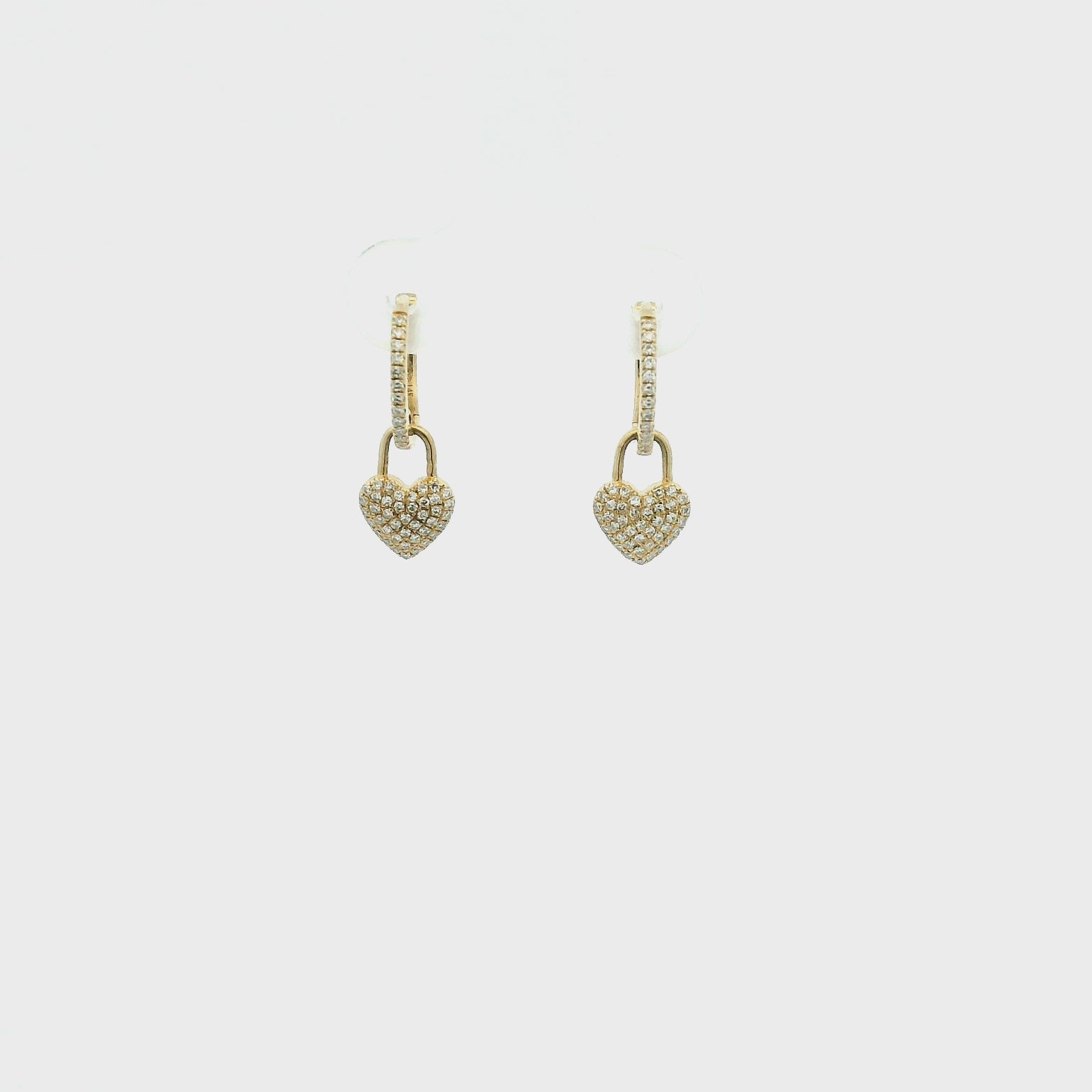 14KYG Dangle Hoop Earrings
