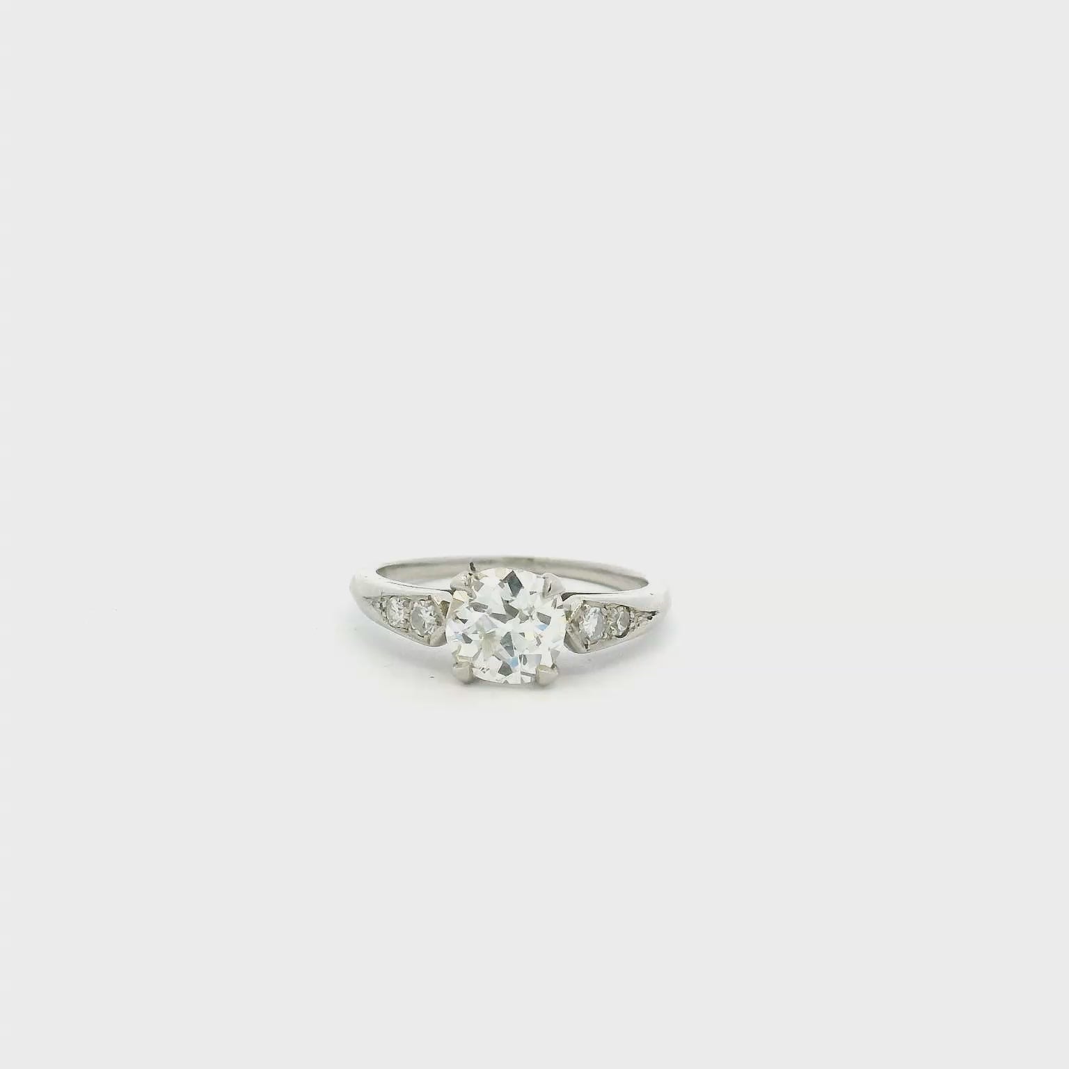 Vintage Platinum Diamond Ring