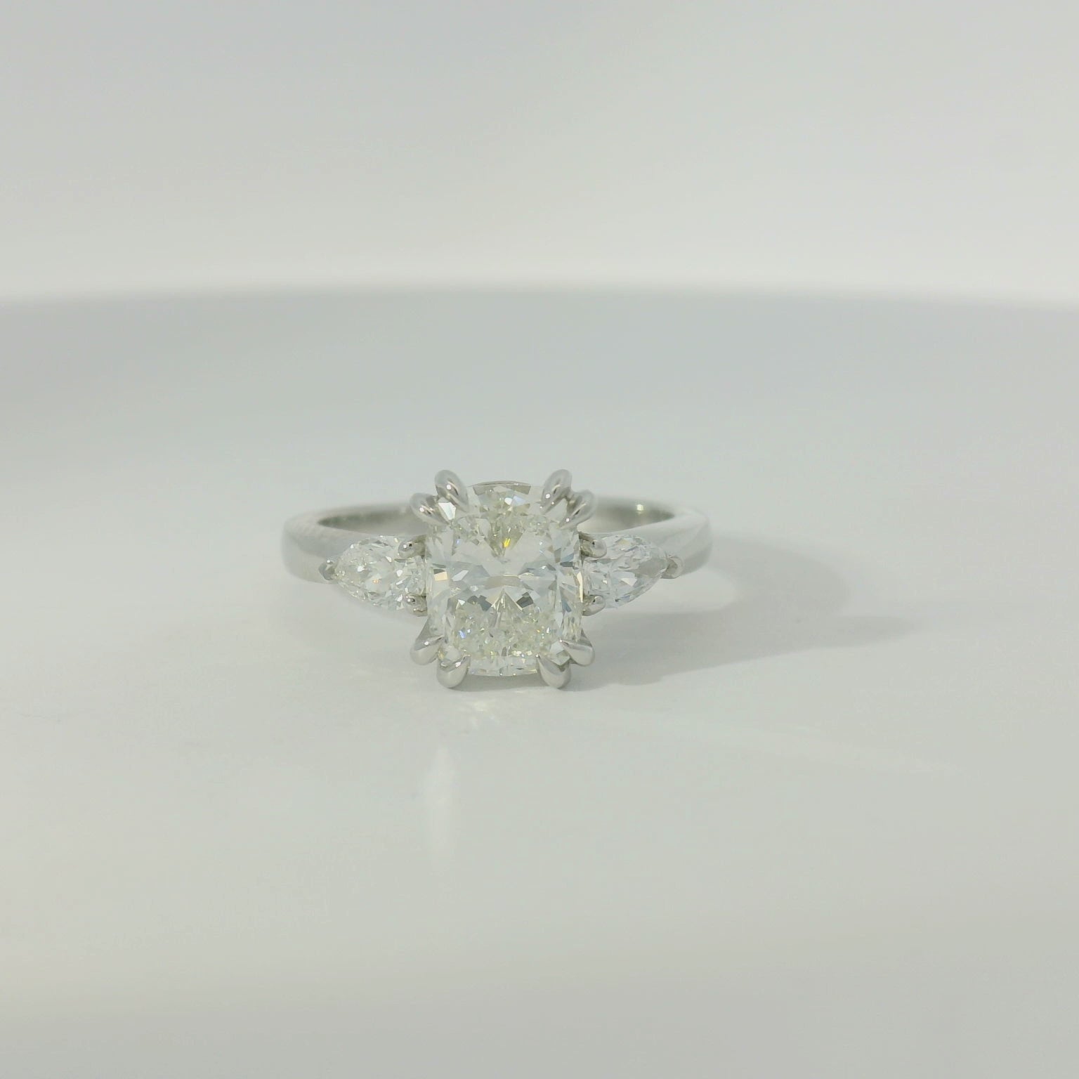 Platinum Three Stone Engagement Ring