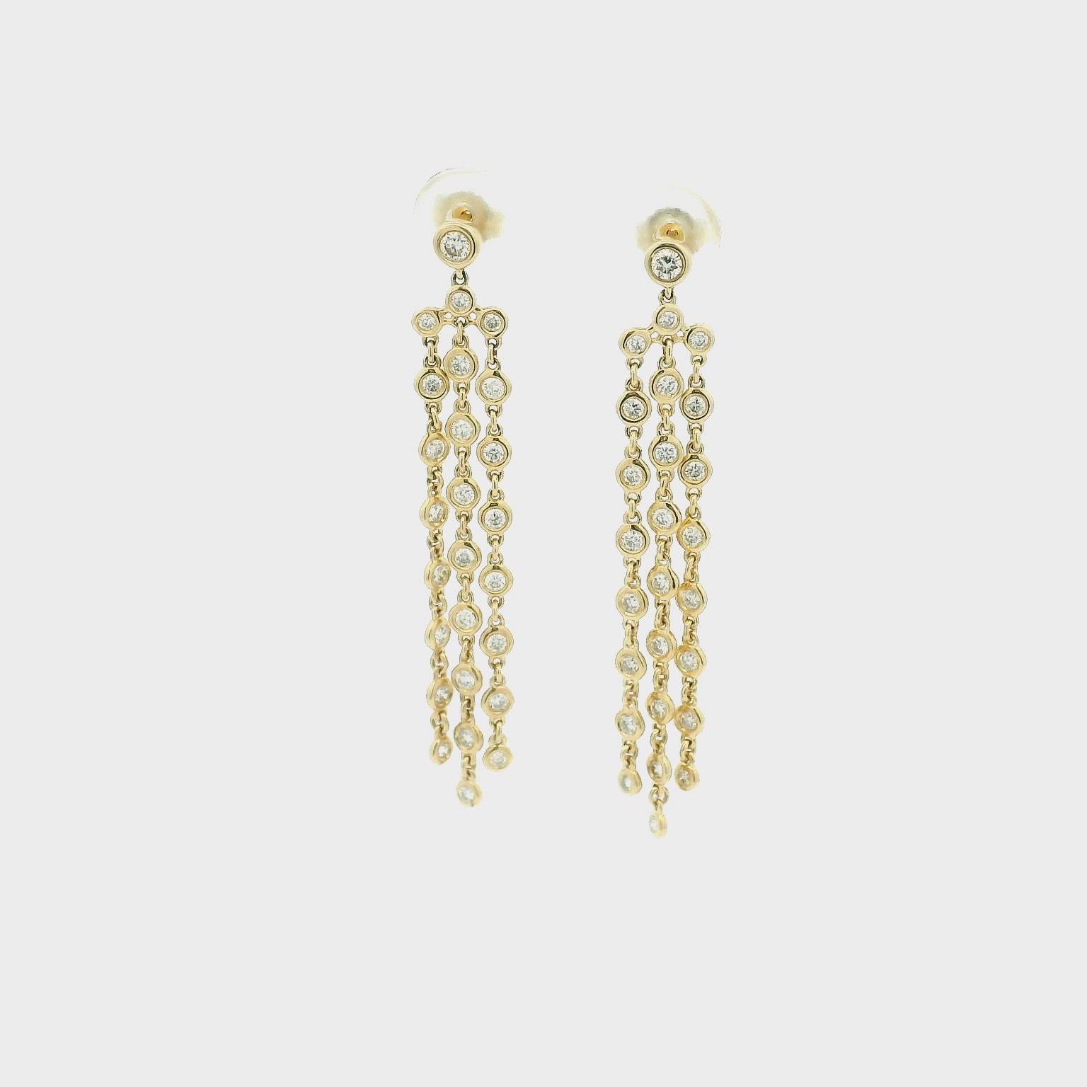 14KYG Diamond Drop Earrings