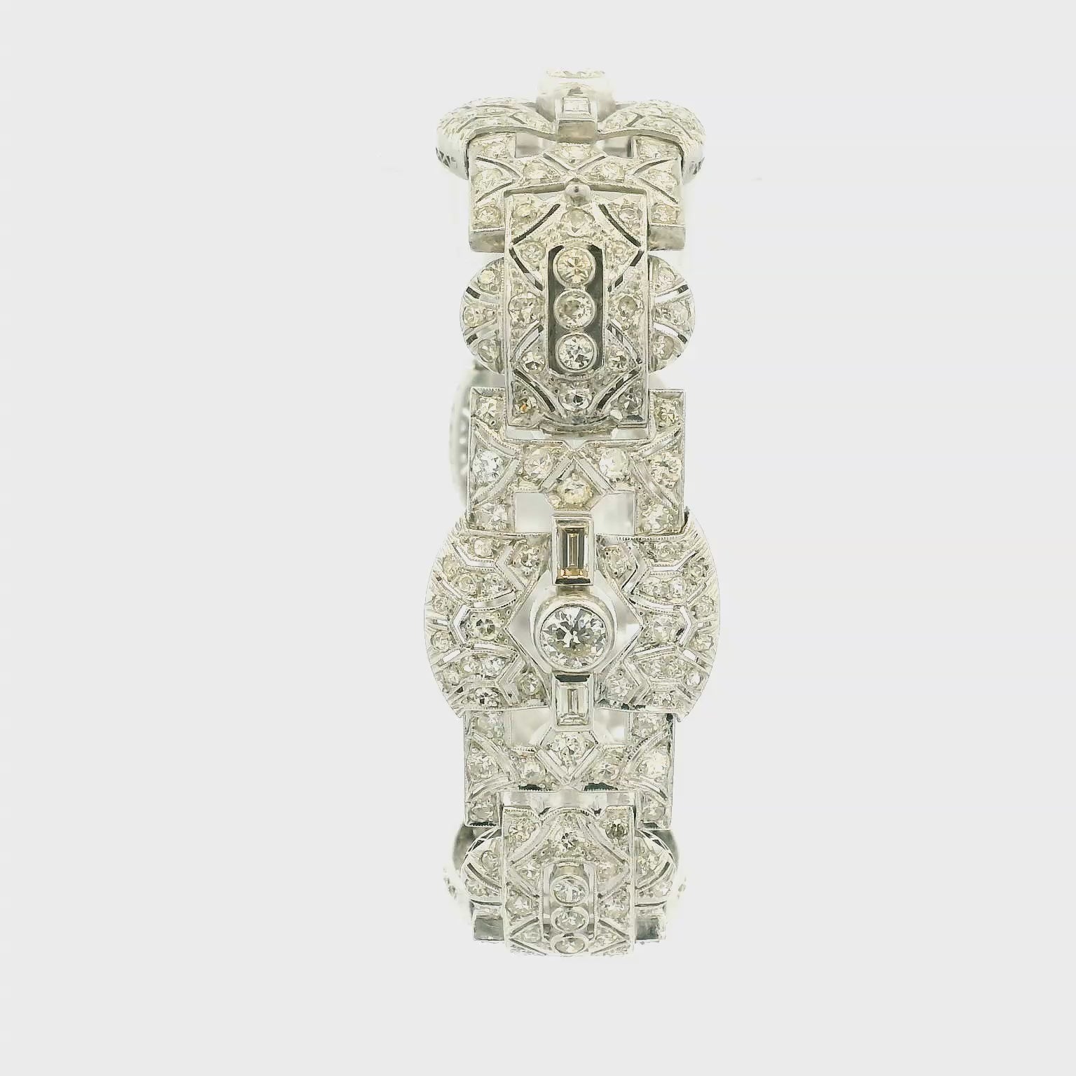 Vintage Plat Diamond Bracelet