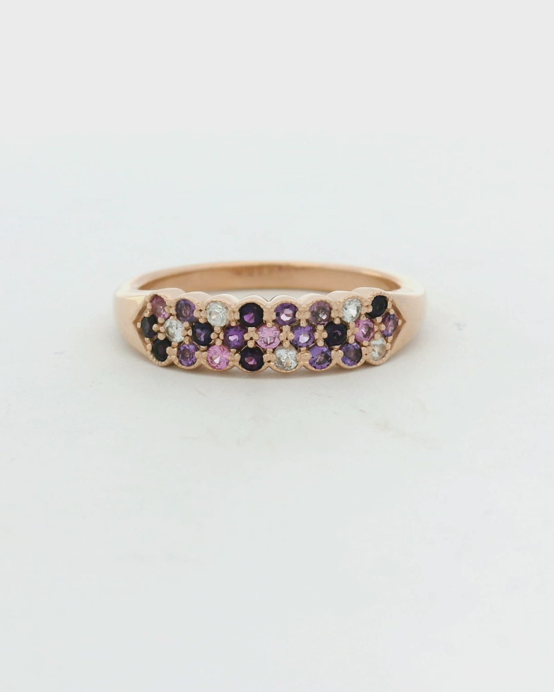 14KT Rose Gold Purple Gemstone Ring
