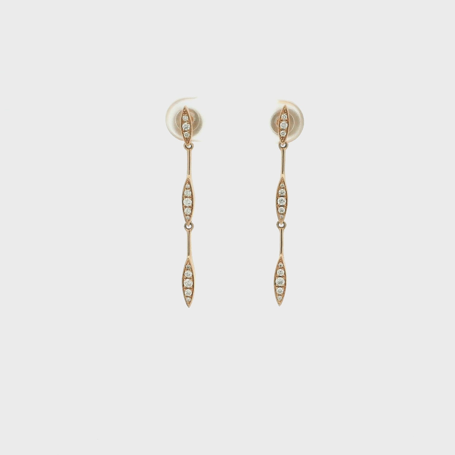 14KRG Drop Earrings