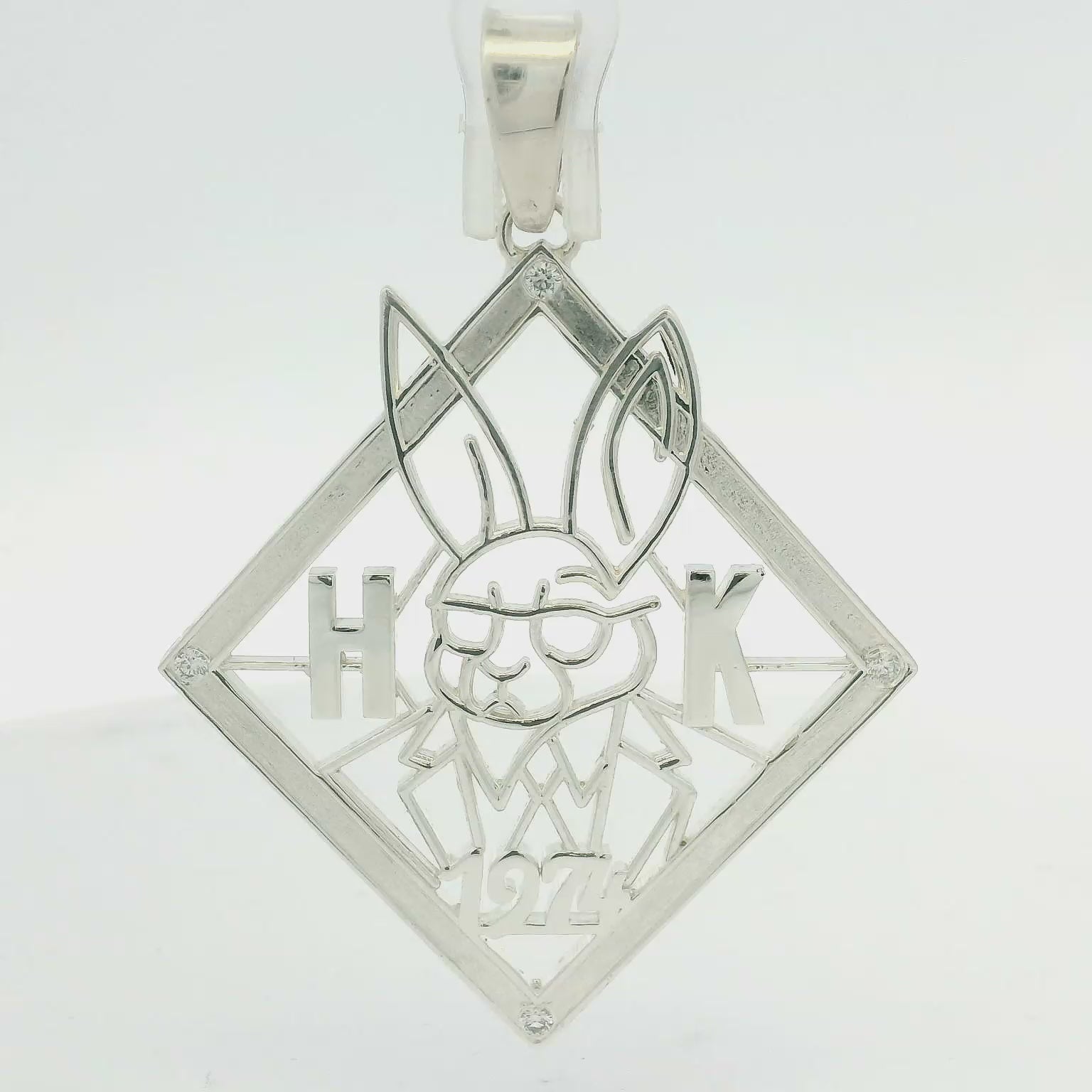 Stylish Silver Bunny Pendant