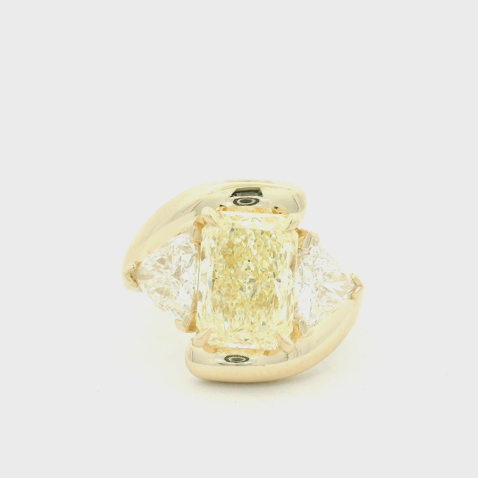 Elegant Yellow Diamond Ring
