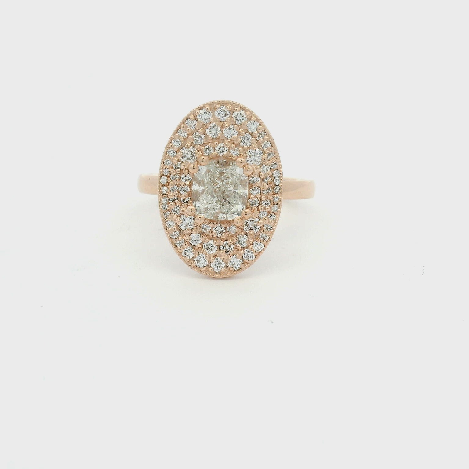 Elegant Rose Gold Diamond Ring