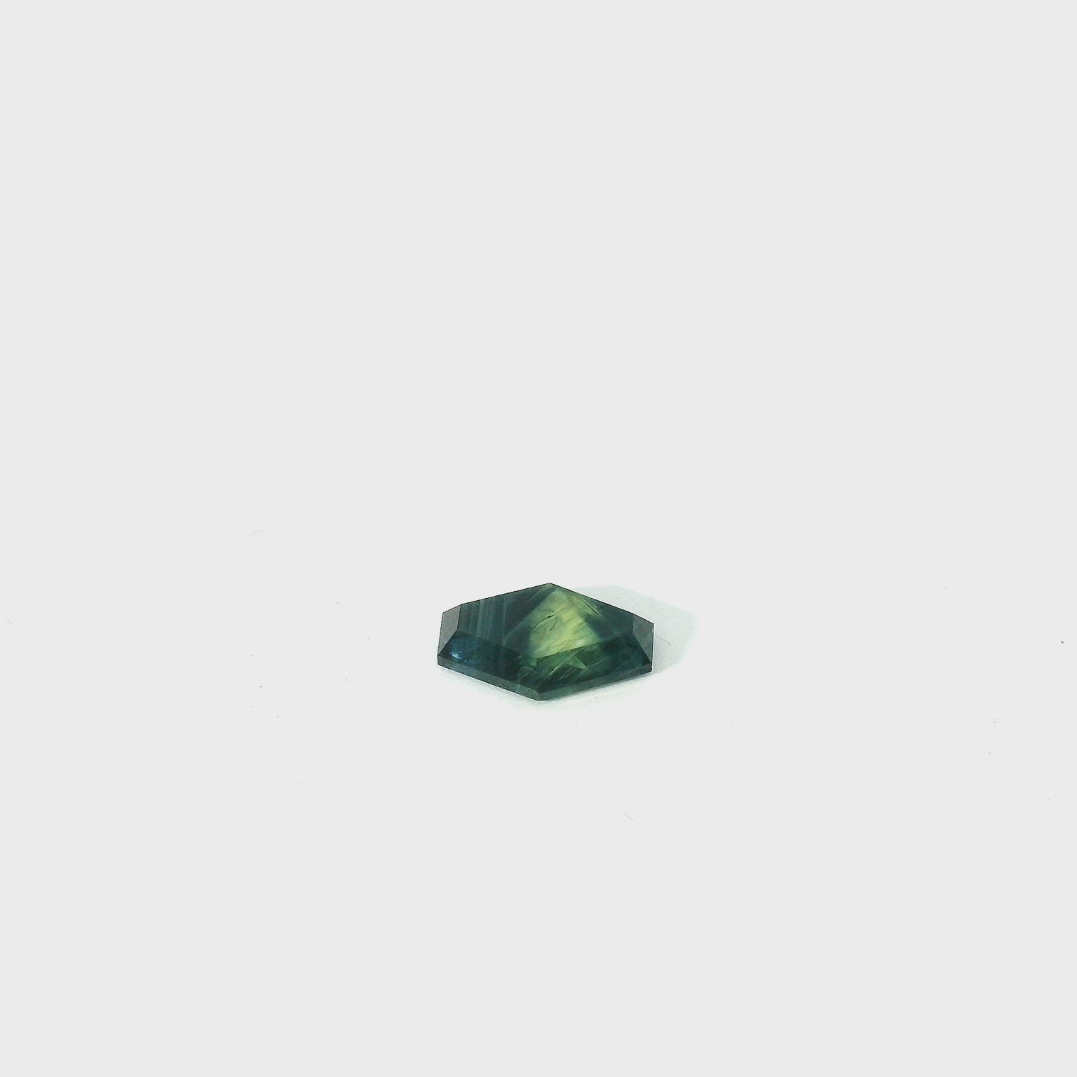 Green fantasy rose cut sapphire